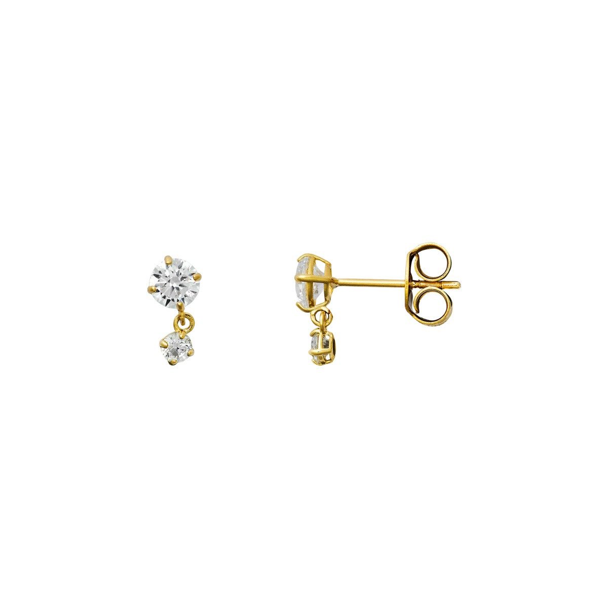 Paar Ohrstecker Ohrstecker Damen Fine Zirkonia 585er Gelbgold XG14K6076G
