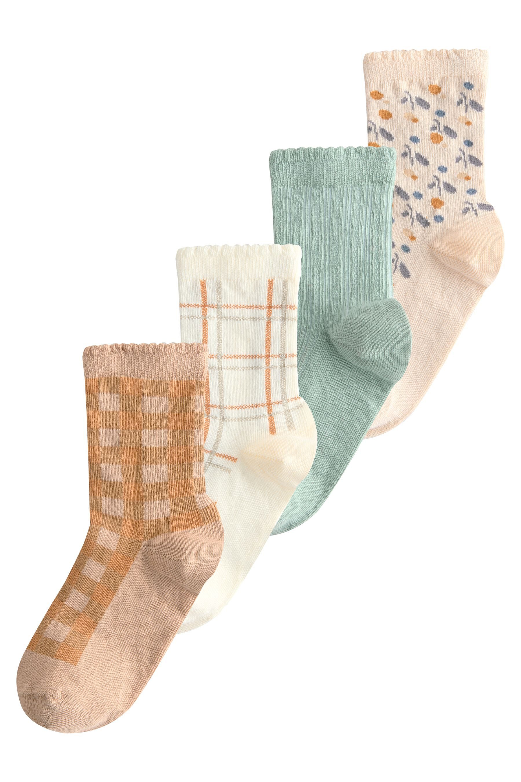 Kurzsocken Söckchen mit hohem Baumwollanteil, 4er-Pack