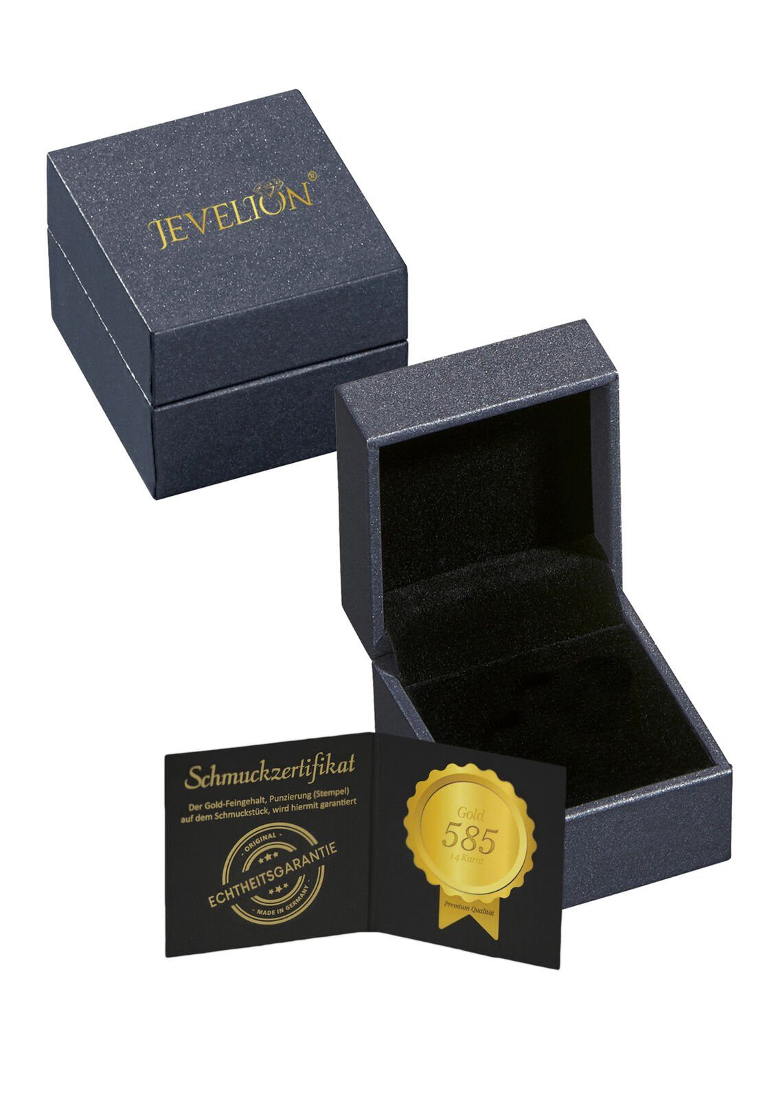 JEVELION Kette mit Anhänger kleine Kreuzkette aus 585 Gelbgold (Goldkreuz, für Kinder), Kreuzanhänger mit Kette - Länge wählbar 36 - 70 cm. Made in Germany – Bild 4 von 5