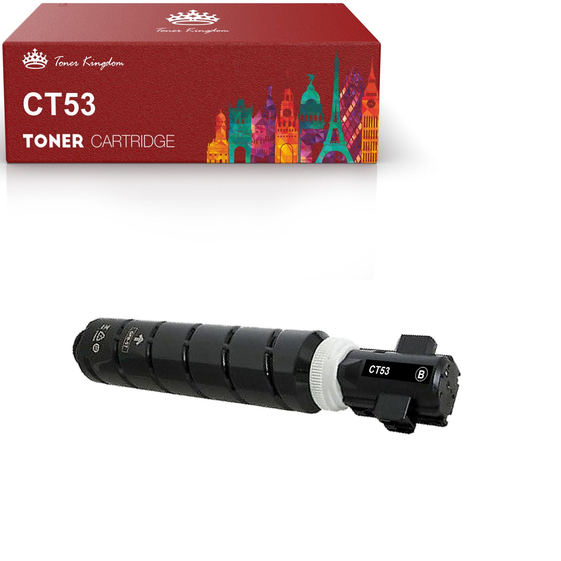 Toner Kingdom Tonerpatrone Toner Schwarz kompatibler für Canon C EXV53 C-EXV 53, (ca.42.100 Seiten), für Canon IR4525i IR4535i IR4545i IR4551i IR4555i