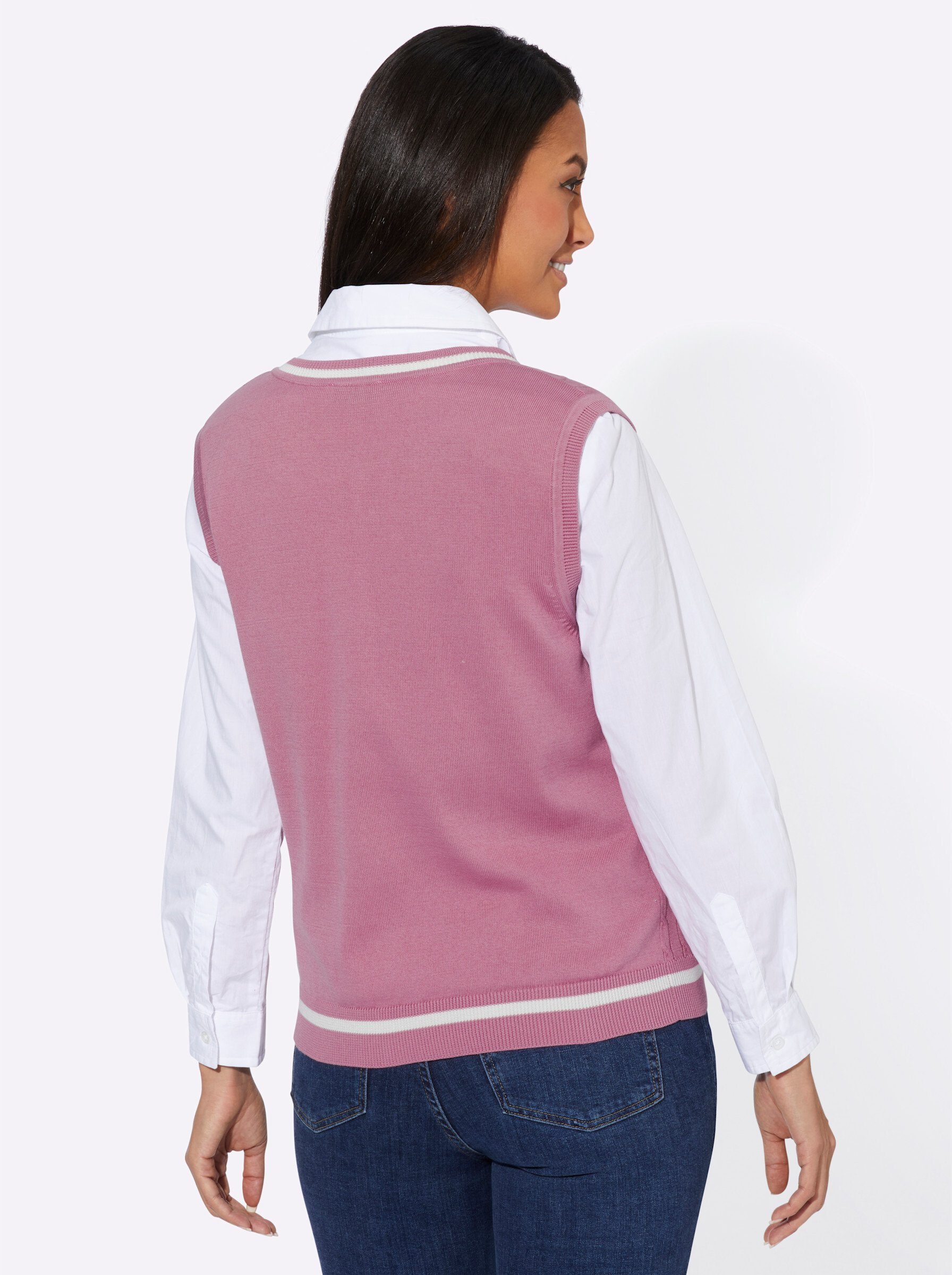 Witt Strickpullover Strickweste Ärmellos Jersey, Zopfmuster günstig online kaufen