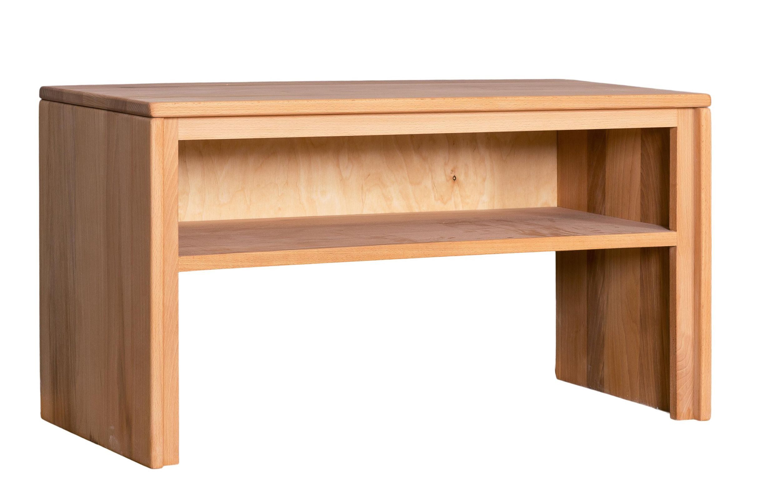 Trendmöbel24 Bank Garderobenbank Kernbuche Massivholz geölt, Genf (1x Garderobenbank)