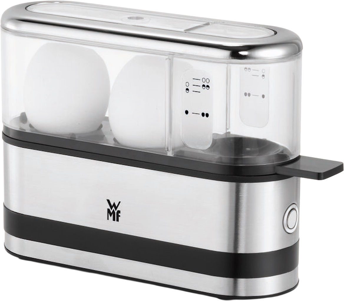 WMF Eierkocher KÜCHENminis® 2-Eier-Kocher, integrierter Wasserdosierer und Eipick, Anzahl Eier: 2 St., 250 W, hochwertiges Chromargan und langlebiges Tritan, Grifffläche