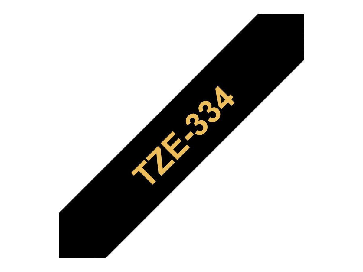 Thumbnail - Brother Beschriftungsband Tape TZE334/bk/gold/8m/12mm/P-touch 1000