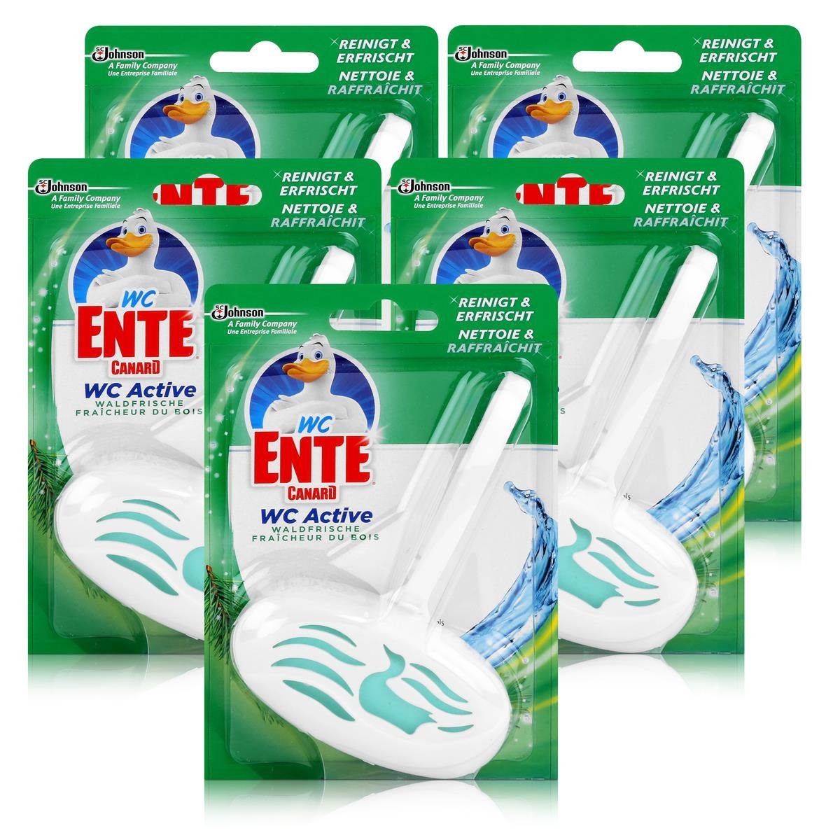 WC Ente WC Active Einhänger Waldfrische 40g WC-Frische (5er Pack) WC-Reiniger
