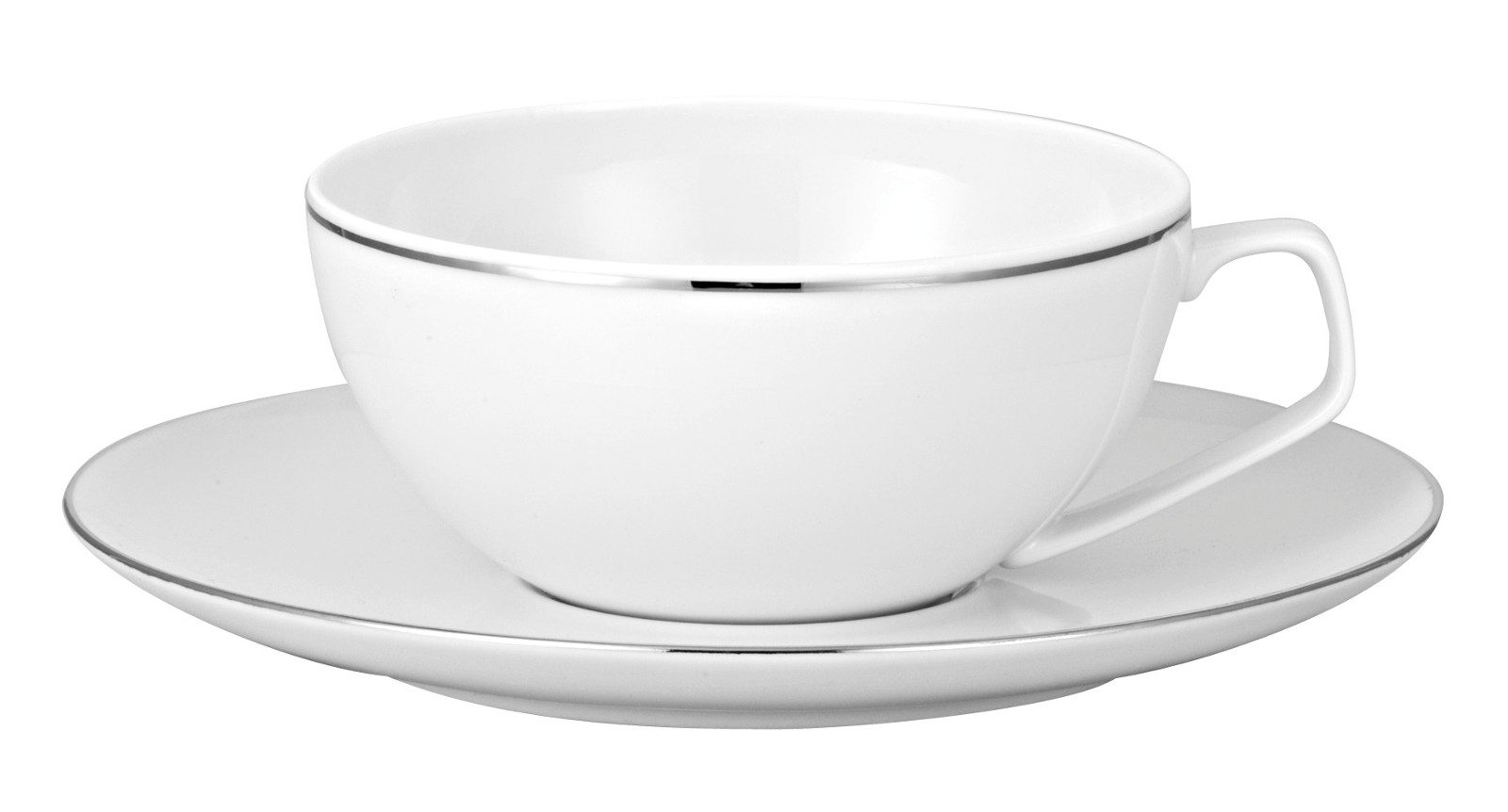 Rosenthal Tasse TAC Gropius Platin Teetasse 2tlg, Porzellan