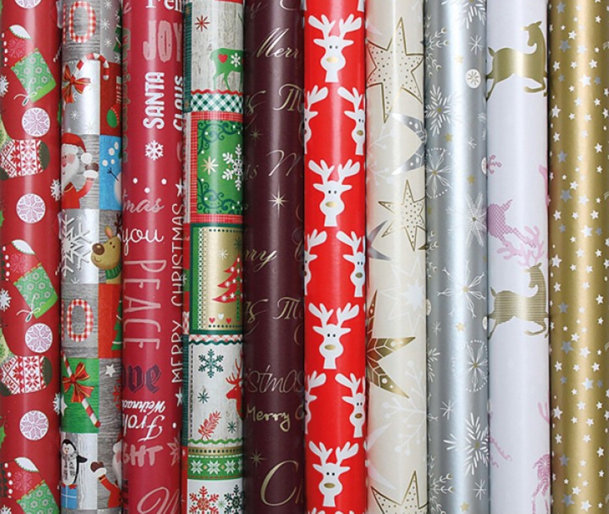 Osma Пакувальний папір 10 Rollen Пакувальний папір Weihnachten 200x70 cm Mix, Weihnachten (10St)