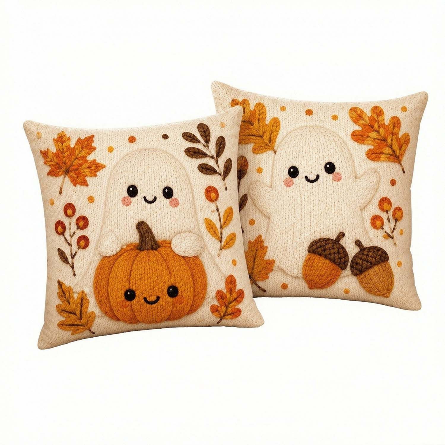 Sorvyzxn Kissenhüllen 2/4er-Set Halloween-Kissenbezüge mit 2D-Flachdruck, (2 Stück)
