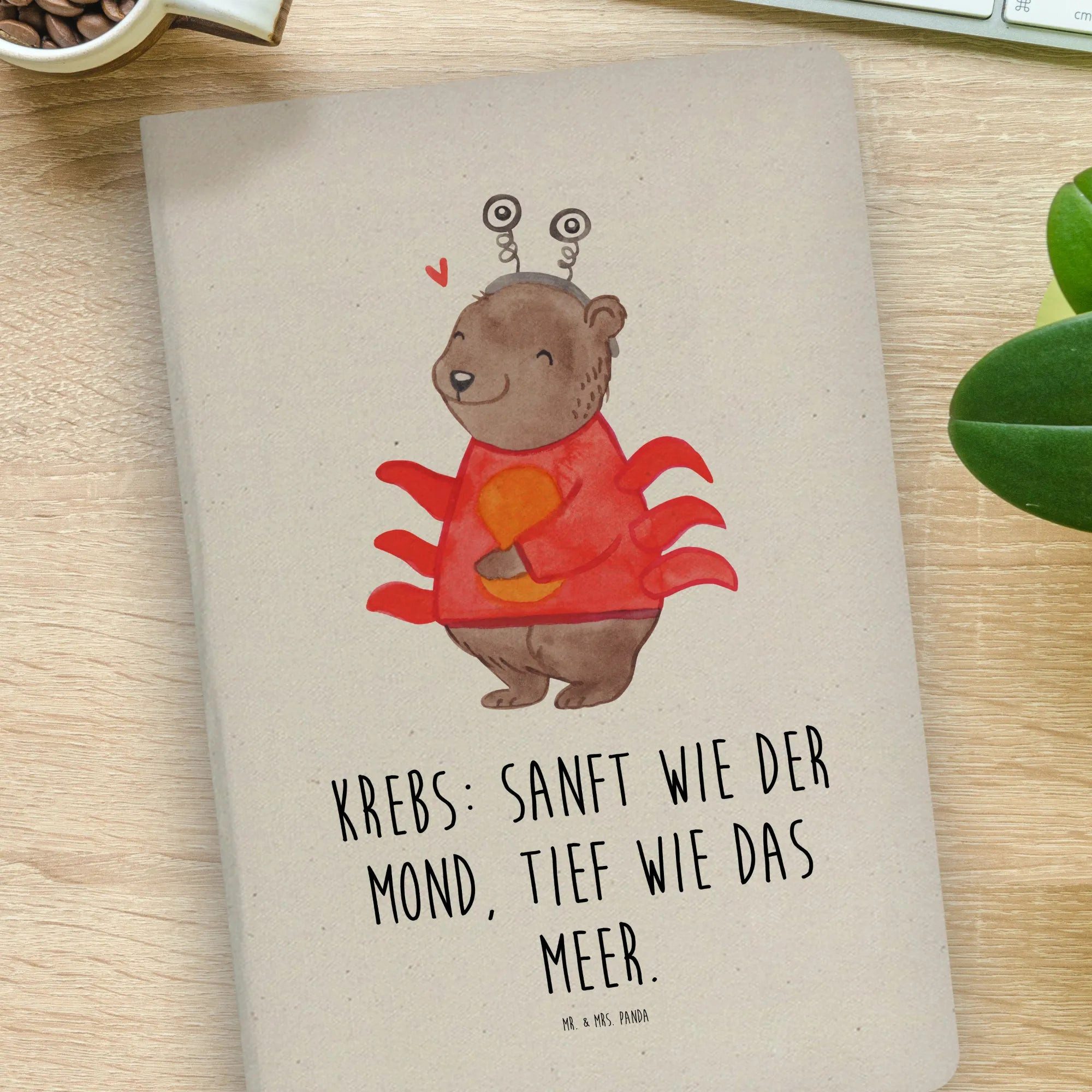 Thumbnail - Mr. & Mrs. Panda Notizbuch Krebs Astrologie - Transparent - Geschenk, Öko Notizbuch DIN A4, DIN Mr. & Mrs. Panda, Langle...