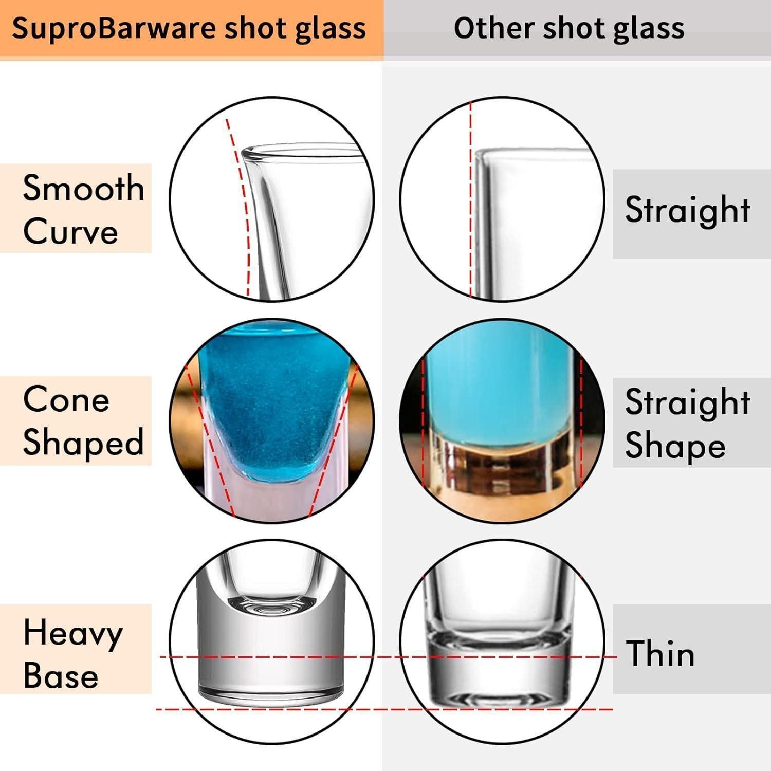 LuxusKollektion Schnapsglas Schnapsgläser 6er Set 35ml klassisch transparent