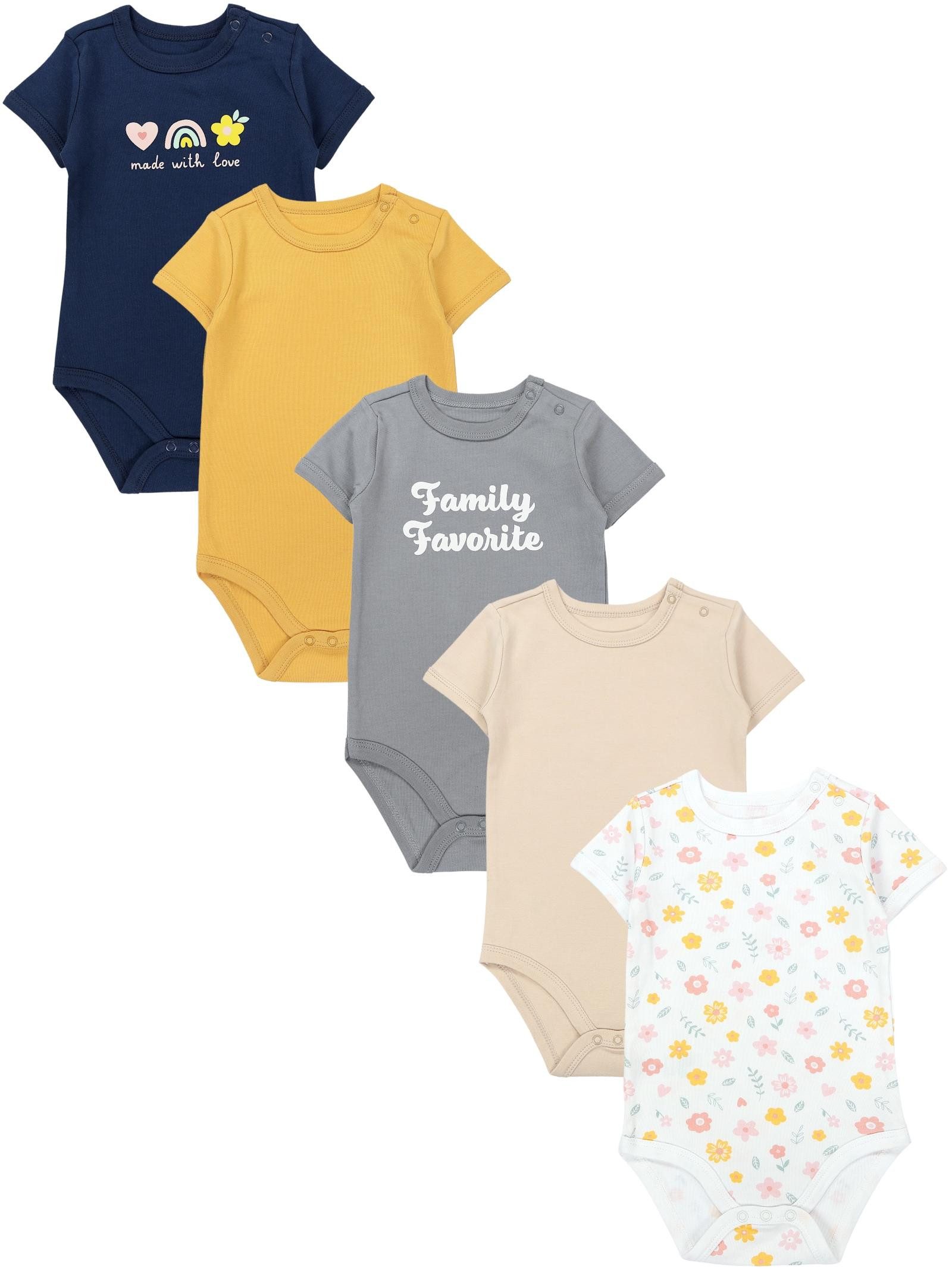 Kurzarmbody TupTam Unisex Baby Kurzarm Body mit Aufdruck Spruch 5er Pack