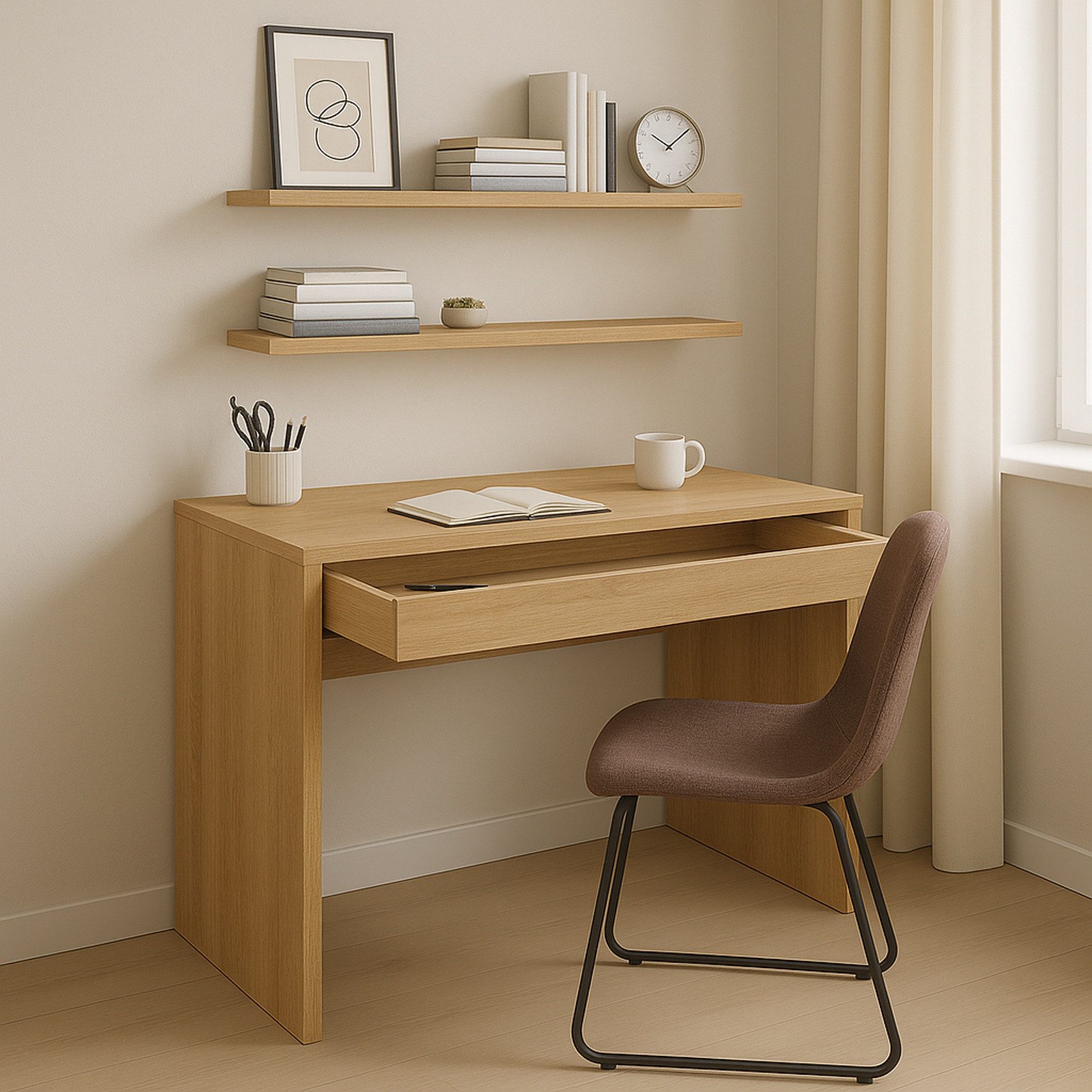 Raumhirsch Furniture Schreibtisch Computertisch, Bürotisch, Arbeitsplatz, Büroschreibtisch (Maße: 75 x 75 x 50 cm (1 Schublade, kompakte Form), viele Farbvarianten), modernes Design, stabile Konstruktion, einfache Montage