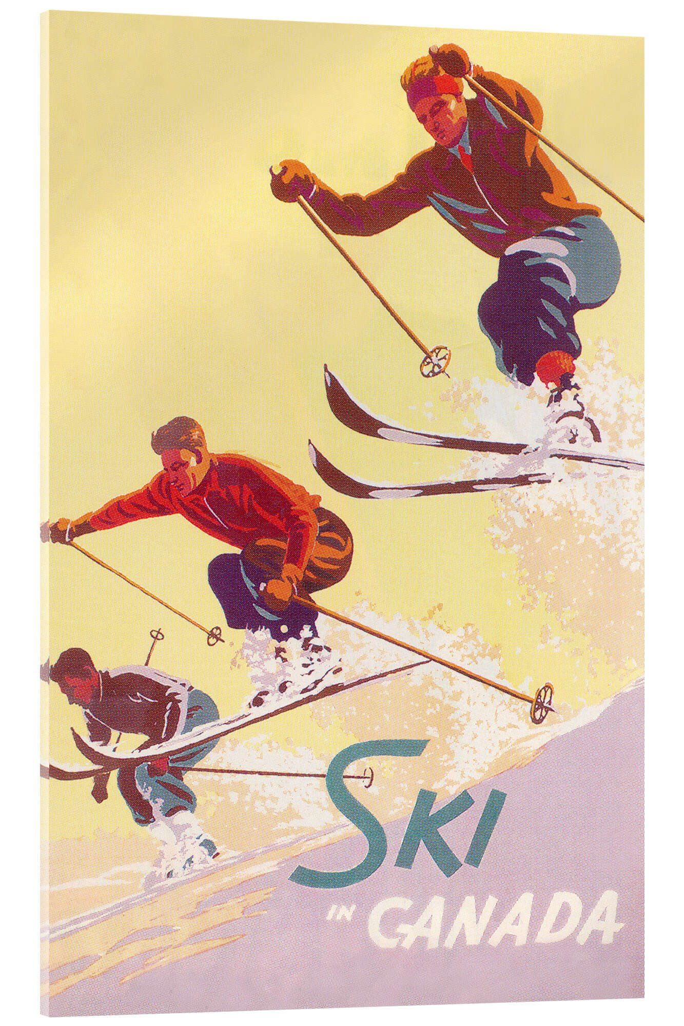 Acrylglasbild Vintage Ski Collection