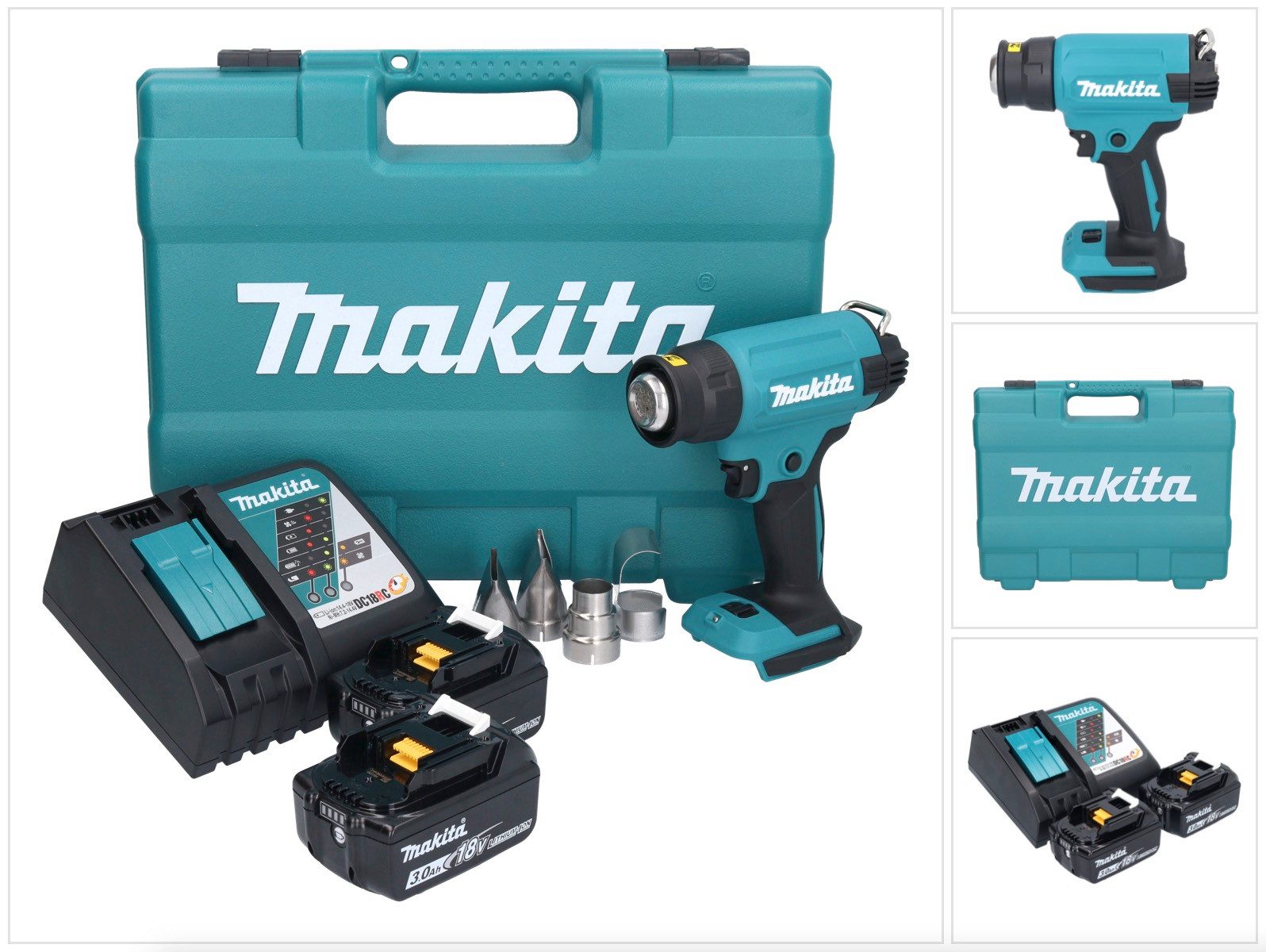 Makita Akku-Heißluftgebläse DHG 181 RFK Akku Heißluftgebläse 18 V 150