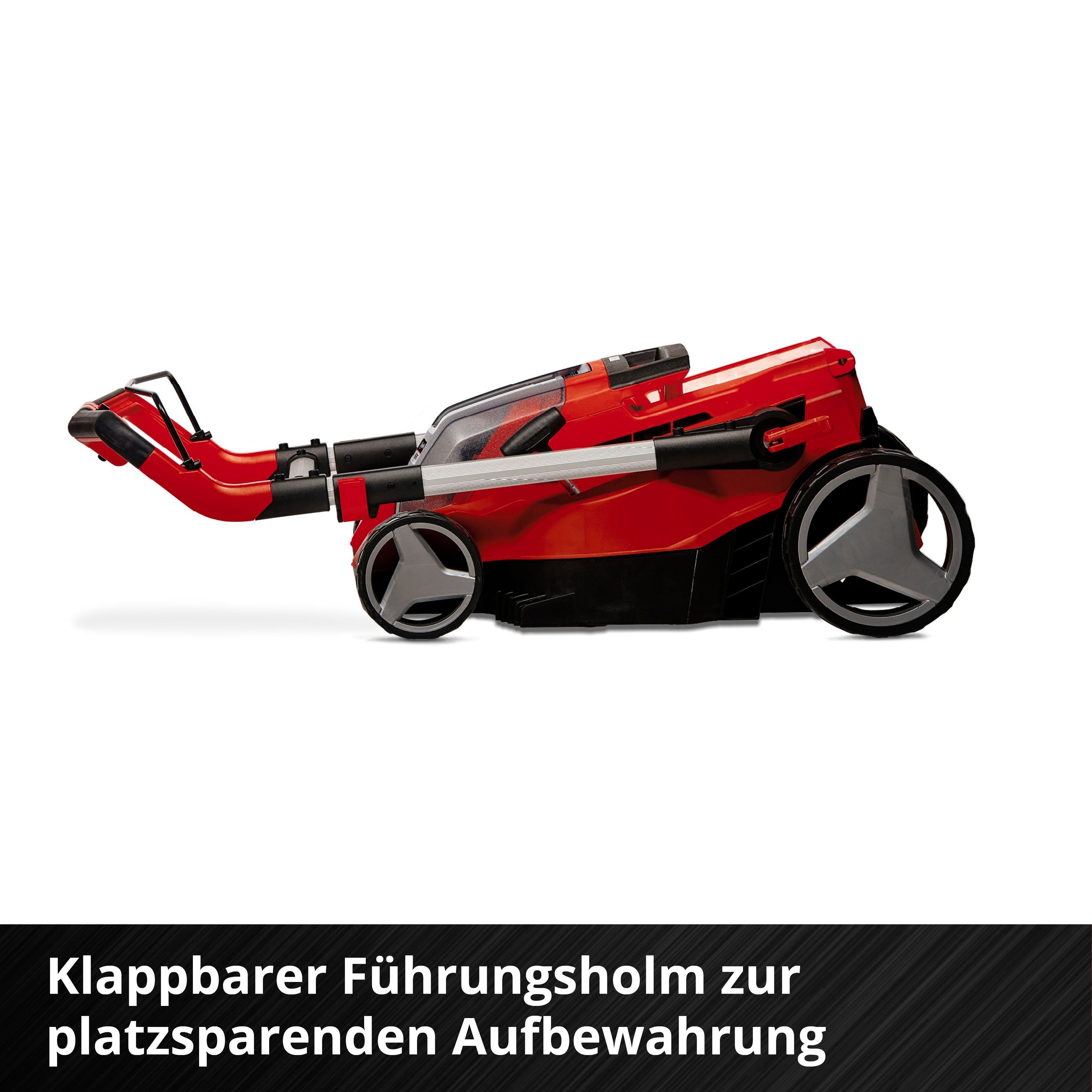 Einhell Akkurasenmäher RASARRO, 38 cm Schnittbreite, (Set), mit 2 Akkus und Twincharger
