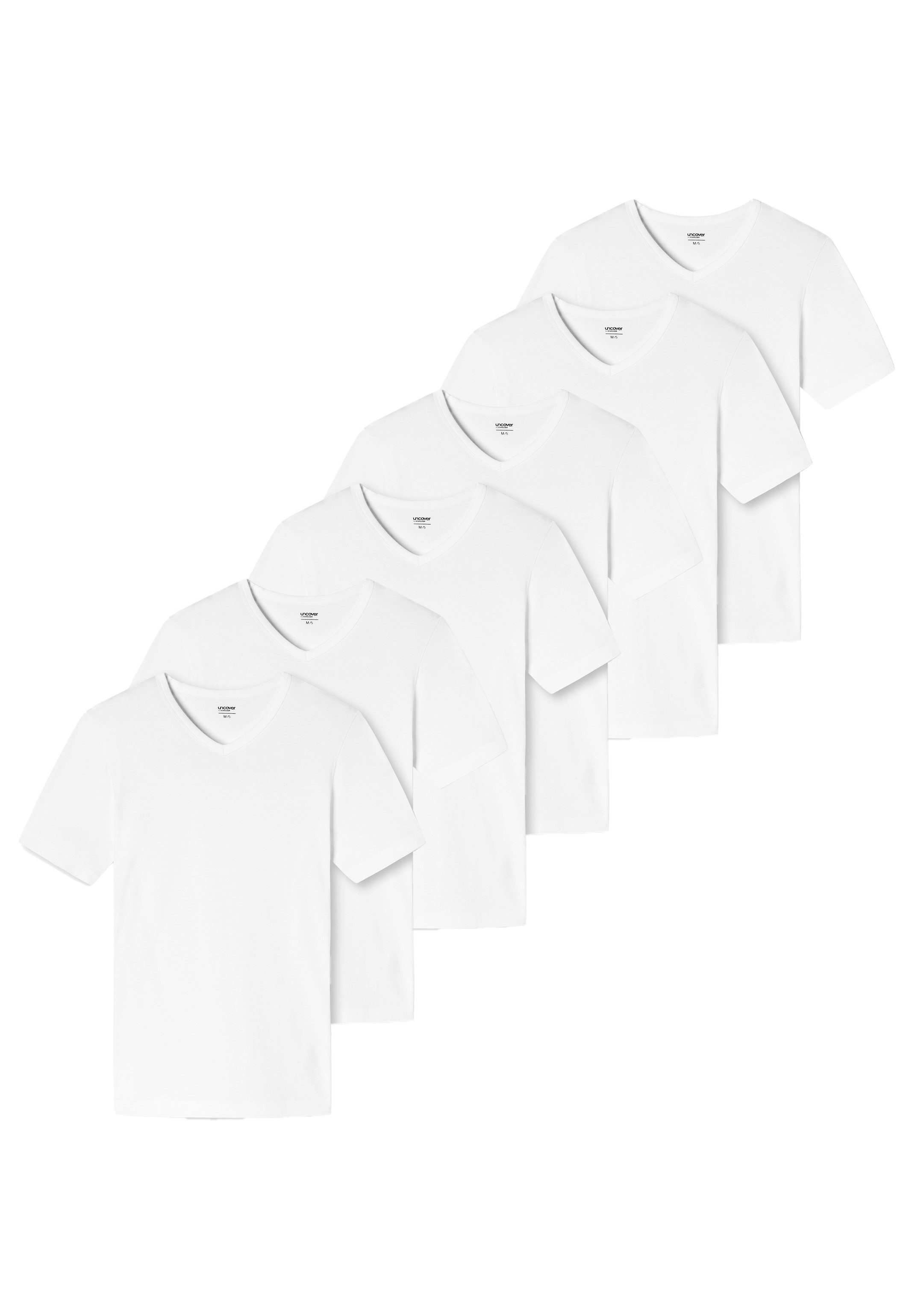 uncover by SCHIESSER Unterhemd 6er Pack Basic (Spar-Set, 6-St) Unterhemd / Shirt Kurzarm - Baumwolle