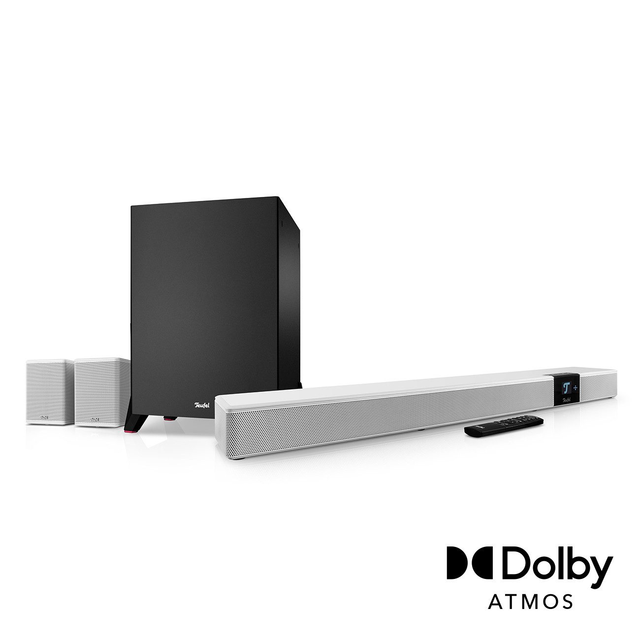 Teufel CINEBAR 22 Surround Power Edition für Dolby Atmos "7.1-Set" Soundbar (Bluetooth, 215 W, kabelloser T 10 Subwoofer)