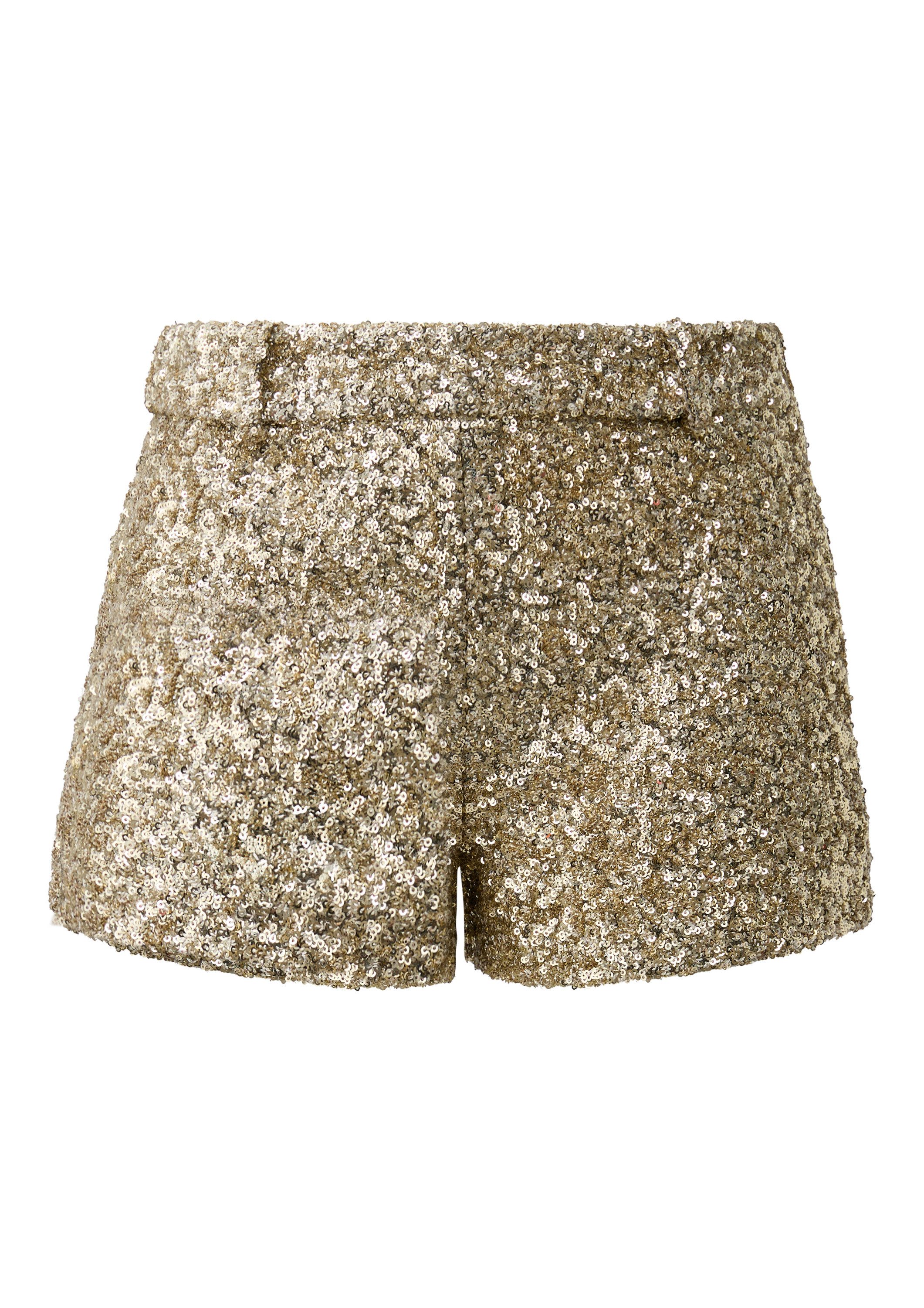 QS Shorts Hose QS x Vanessa Mai, glitzernde Pailettenshorts günstig online kaufen