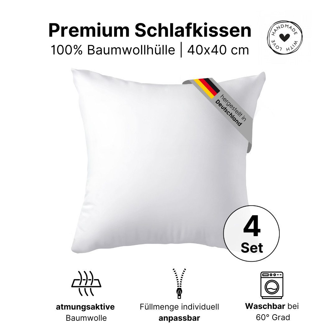 LIVINA HOME Schlafkissen Premium Kopfkissen, Kissen, Bezug: 100% Baumwolle, günstig online kaufen