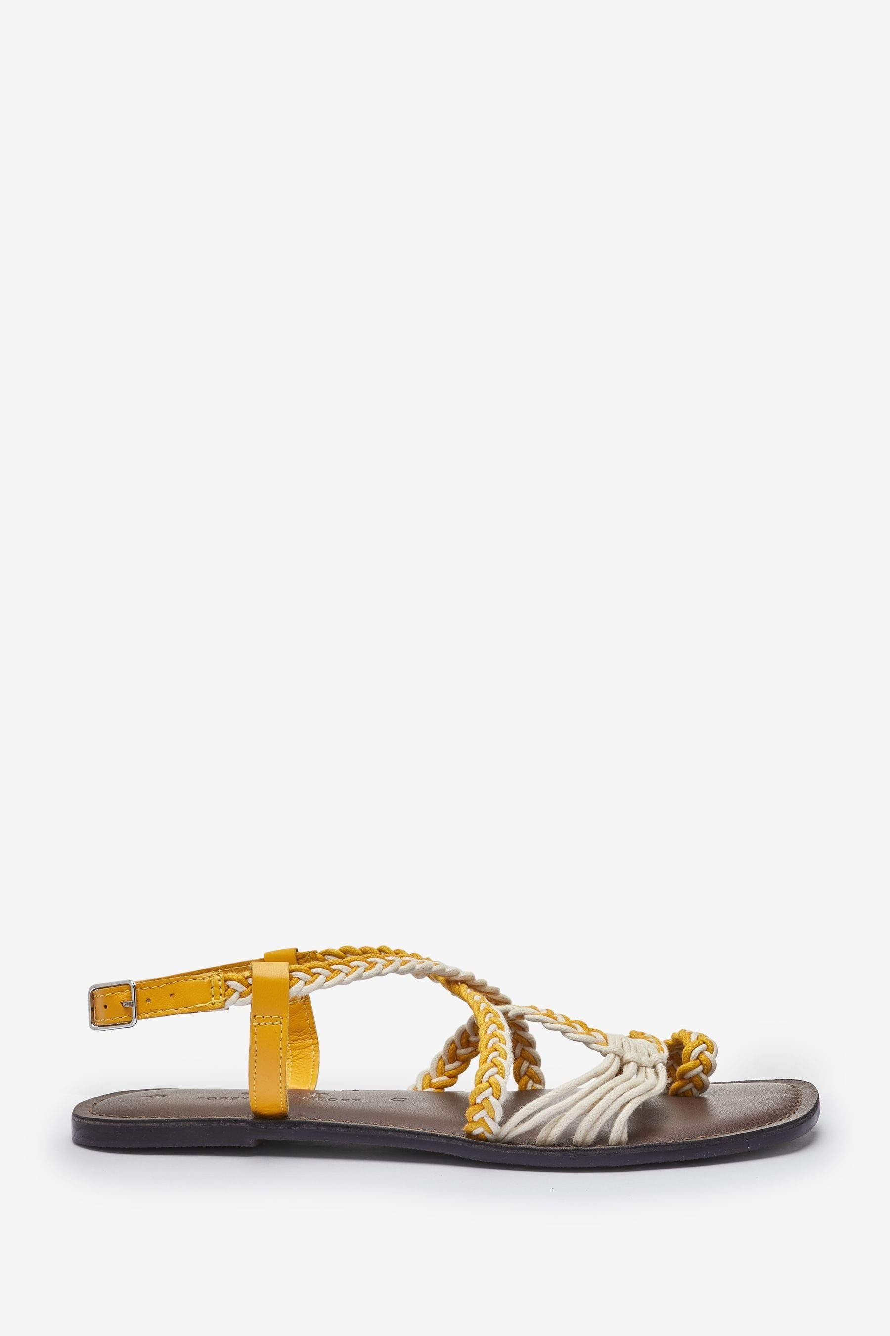 Next Forever Comfort Sandalen mit geflochtenem Design Sandale (1-tlg) Ochre Yellow