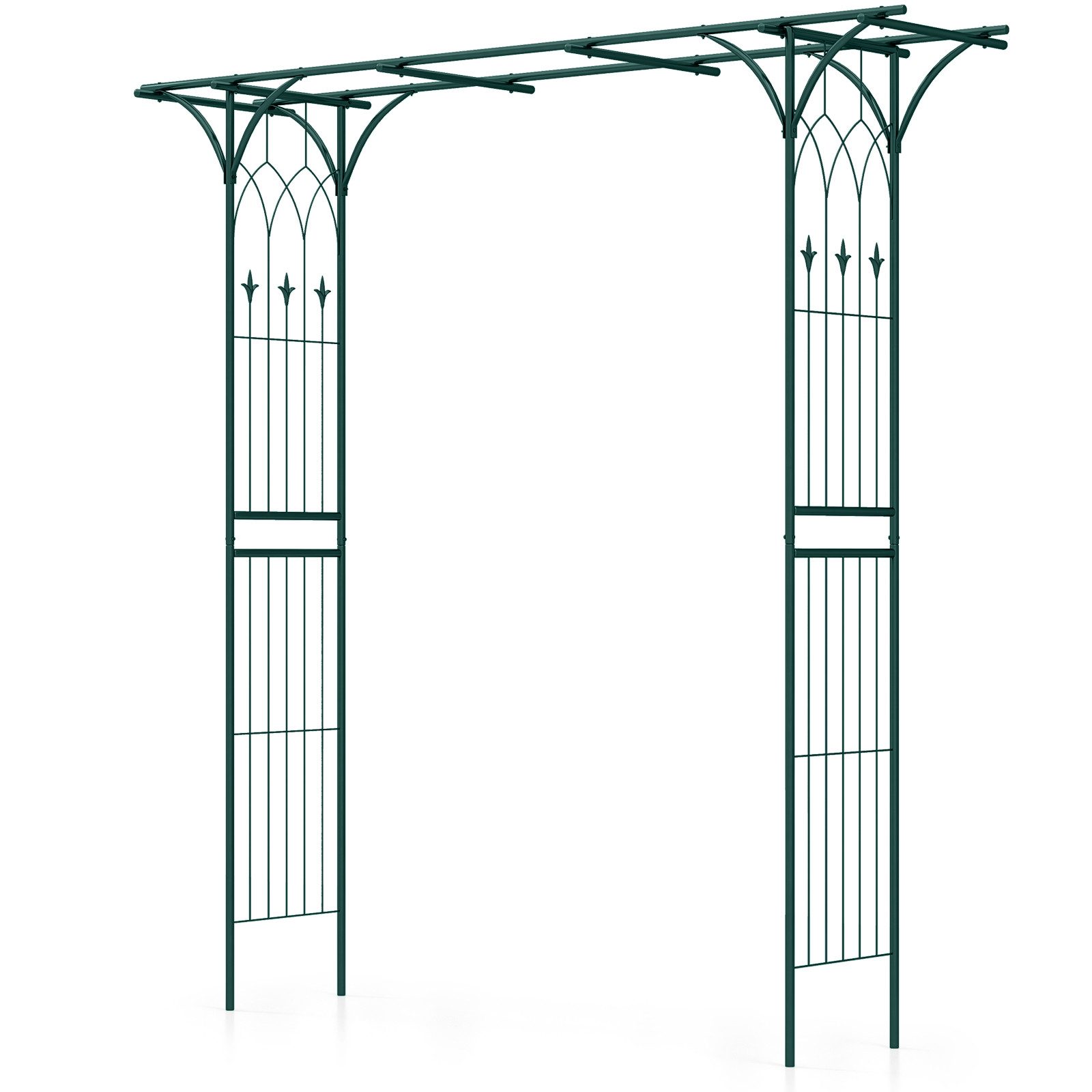COSTWAY Rosenbogen, Rankgitter für Kletterpflanzen, 205x52x205cm, günstig online kaufen