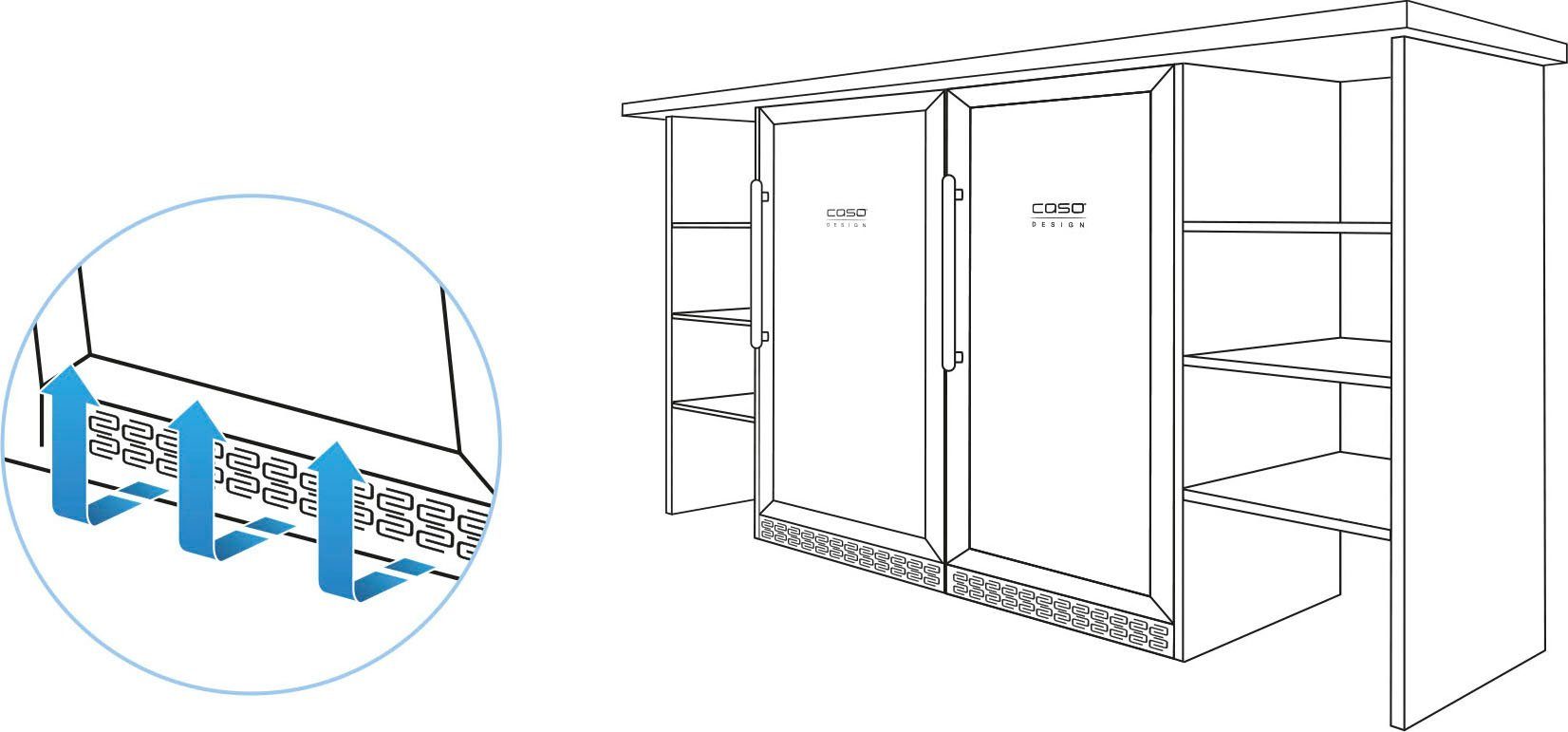 Standardflaschen Weinkühlschrank WineChef für Caso 0,75l á 772 Pro 40, 40