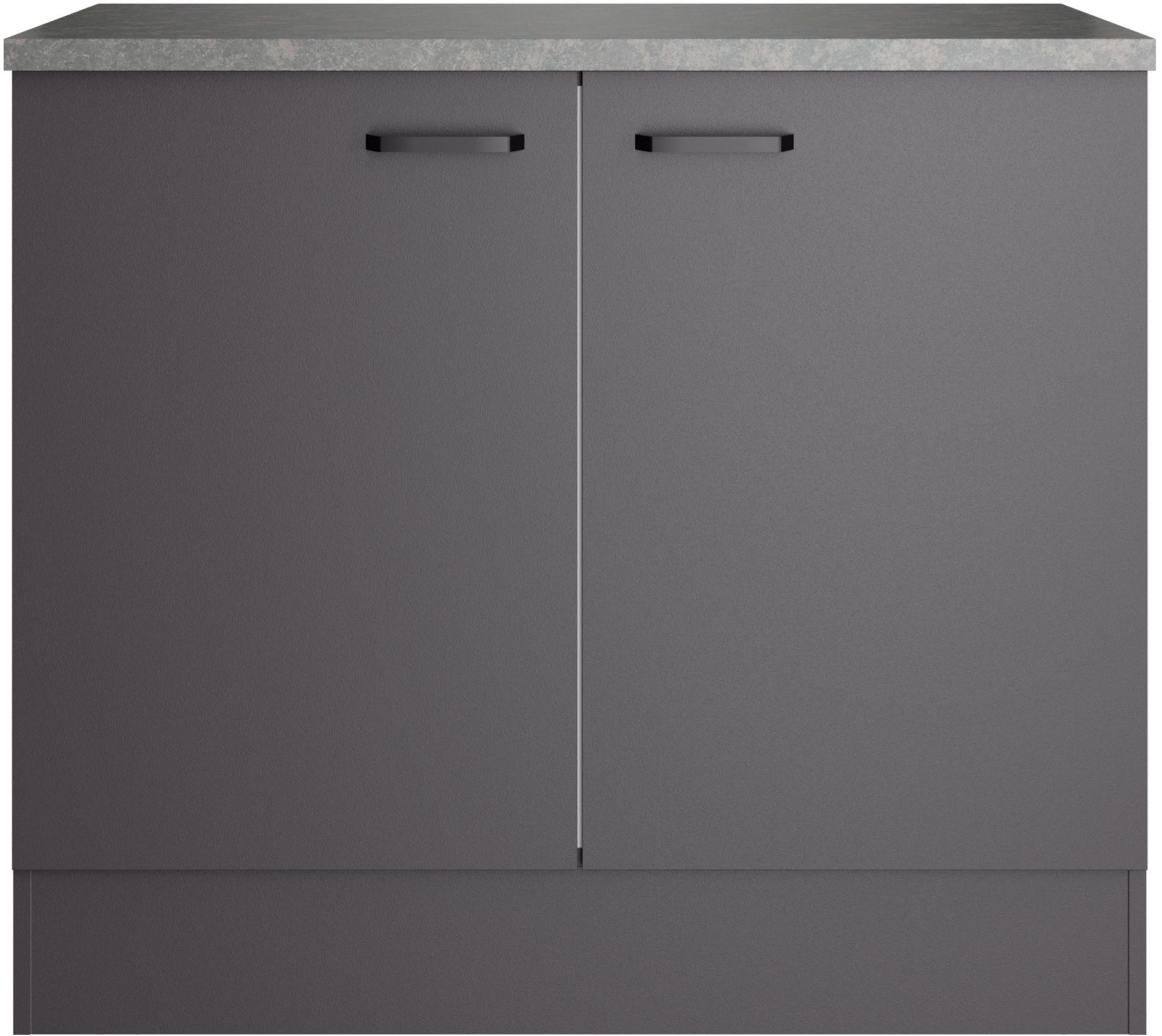 OPTIFIT Spülenschrank OPTImulti Breite 100 cm, Tiefe 60 cm, mit 2 Türen, inkl. Arbeitsplatte