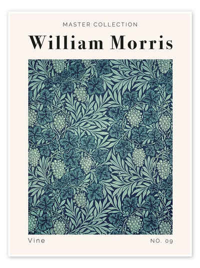 Posterlounge Poster William Morris, Vine No. 09, Wohnzimmer Vintage Grafikdesign