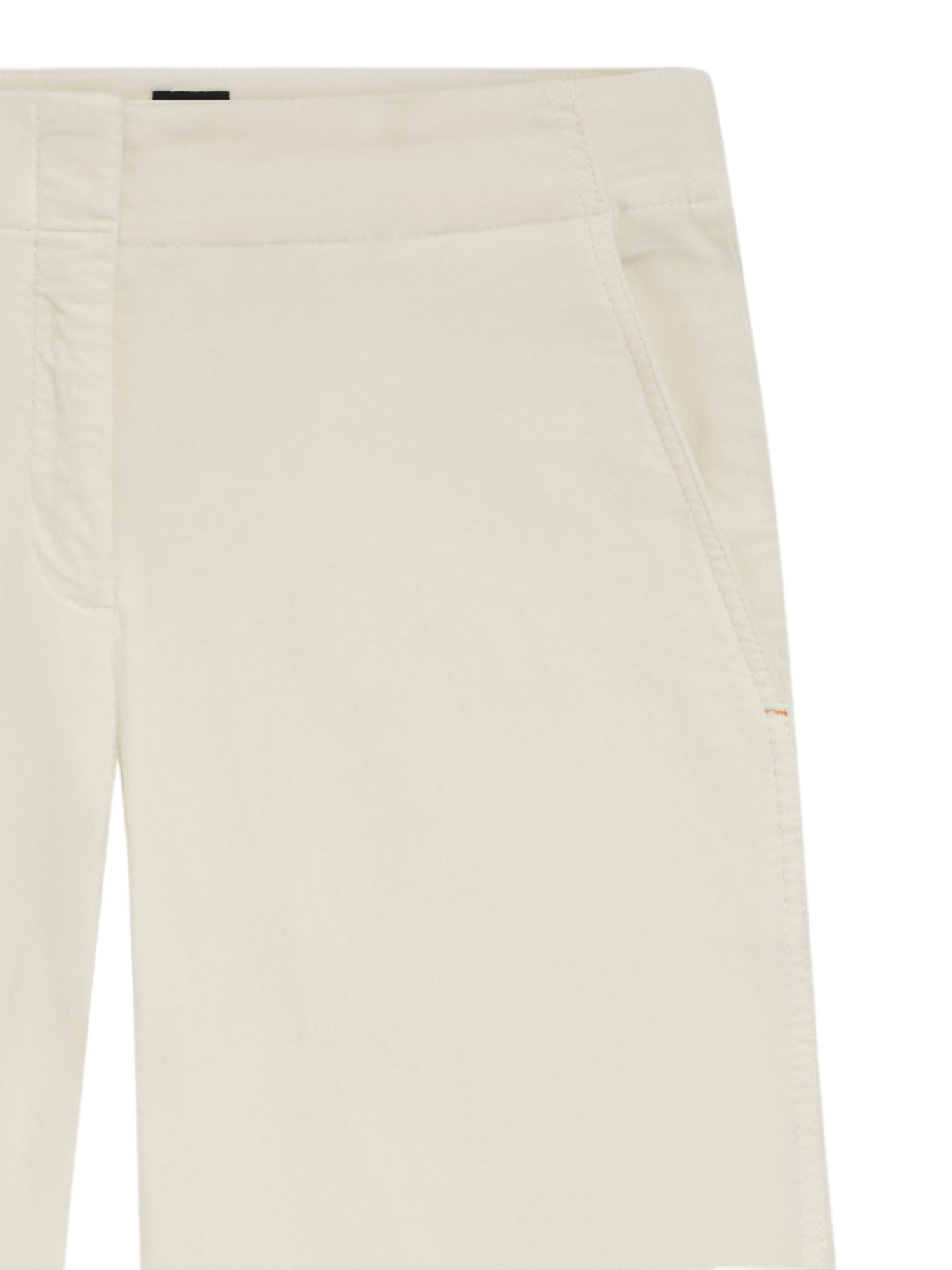 BOSS ORANGE Stoffhose BOSS Women Orange weiß, Casual, Baumwolle, Unifarben, Straight Leg, Mittel