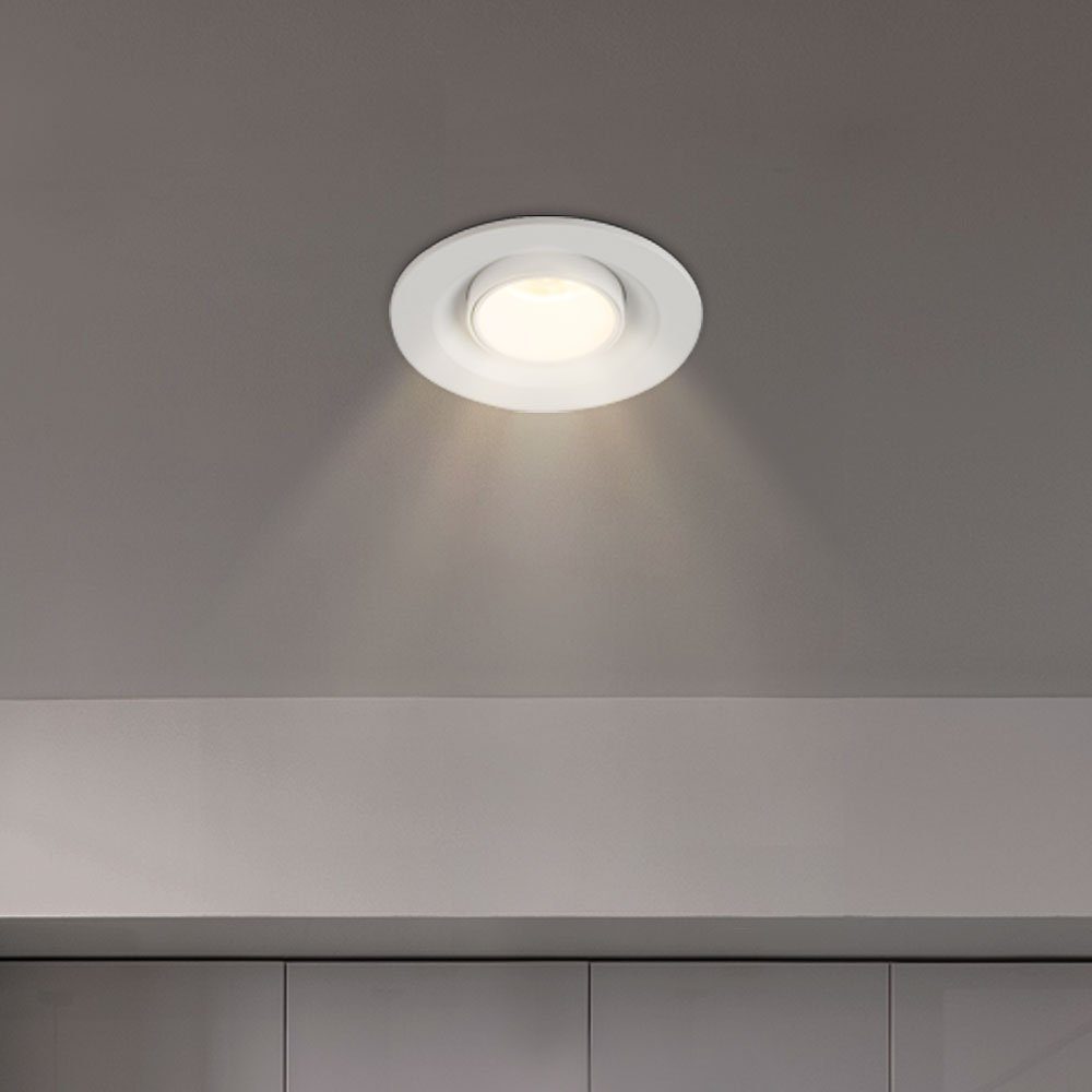 Globo LED Einbaustrahler, LED Einbaustrahler Deckenleuchte Deckenlampe  Einbautiefe 12 cm LUWIN I, Alu, beweglich, weiß online kaufen | OTTO