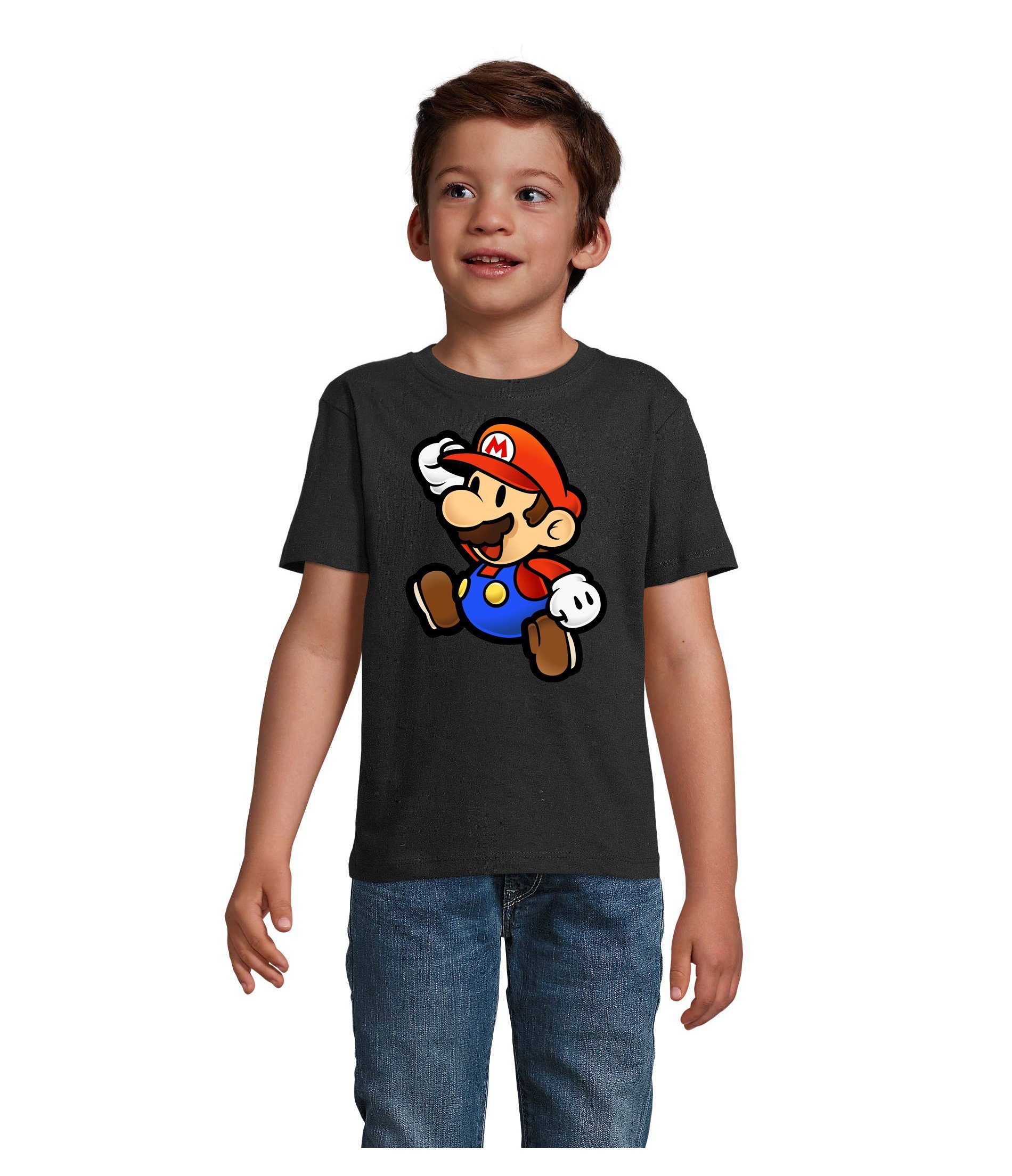 Blondie & Brownie T-Shirt Kinder Jungen & Mädchen Mario Nintendo Gaming Luigi Yoshi Super in vielen Farben Schwarz