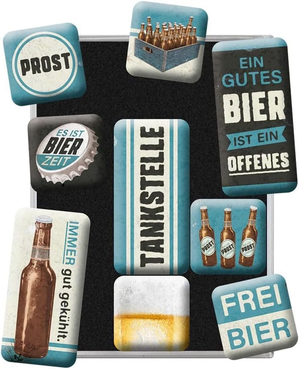 Magnet 9tlg. Magnetset - Tankstelle Bier