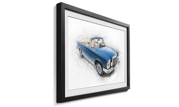 WandbilderXXL Bild mit Rahmen Blue Freedom, Auto, Wandbild, in 4 Größen erhältlich