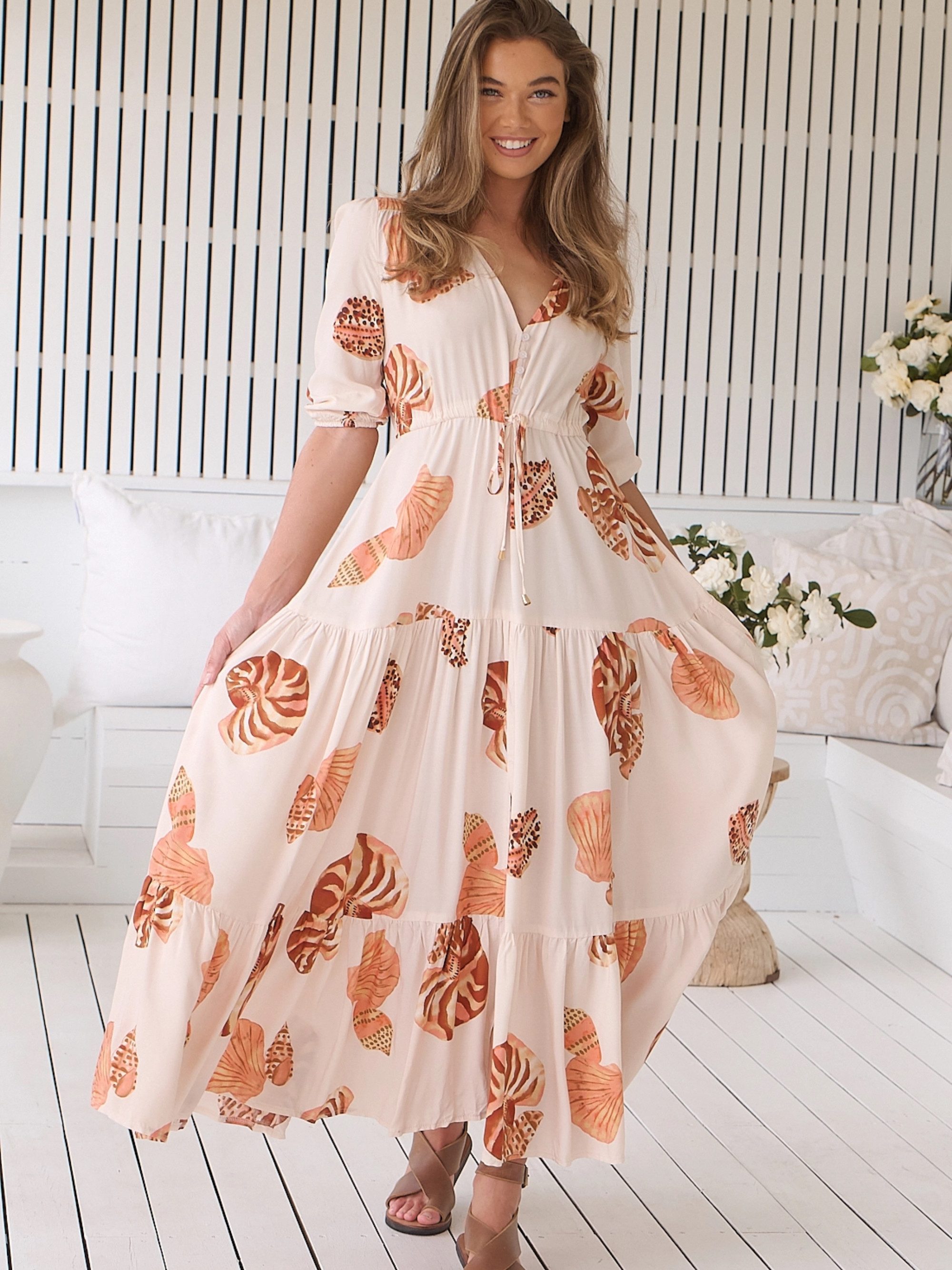 ANNIS Fashion & Accessoires Maxikleid "SEASHELL GRACE" v. Jaase (1-tlg) NEU günstig online kaufen