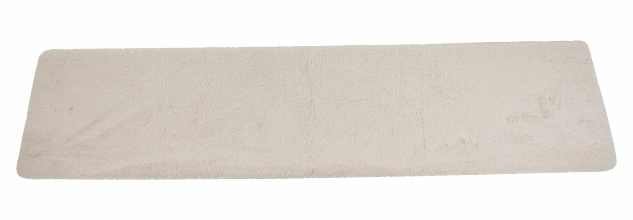 Home-trends24.de Tischläufer Fell Kunstfell Tischdecke Weihnachtsdeko Tischband Mittelband Creme – Bild 4 von 5