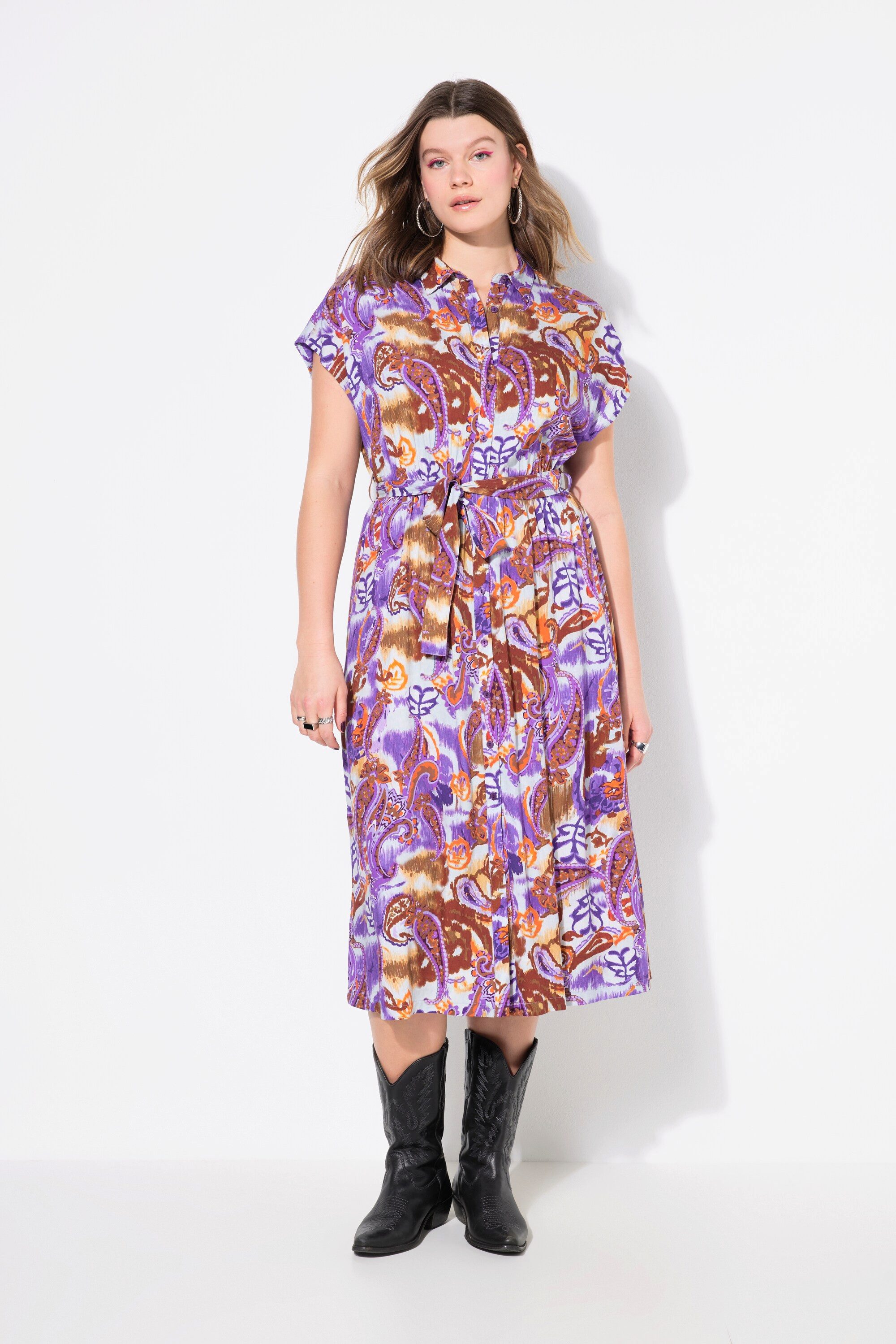 Studio Untold Jerseykleid Maxikleid oversized Paisley-Print