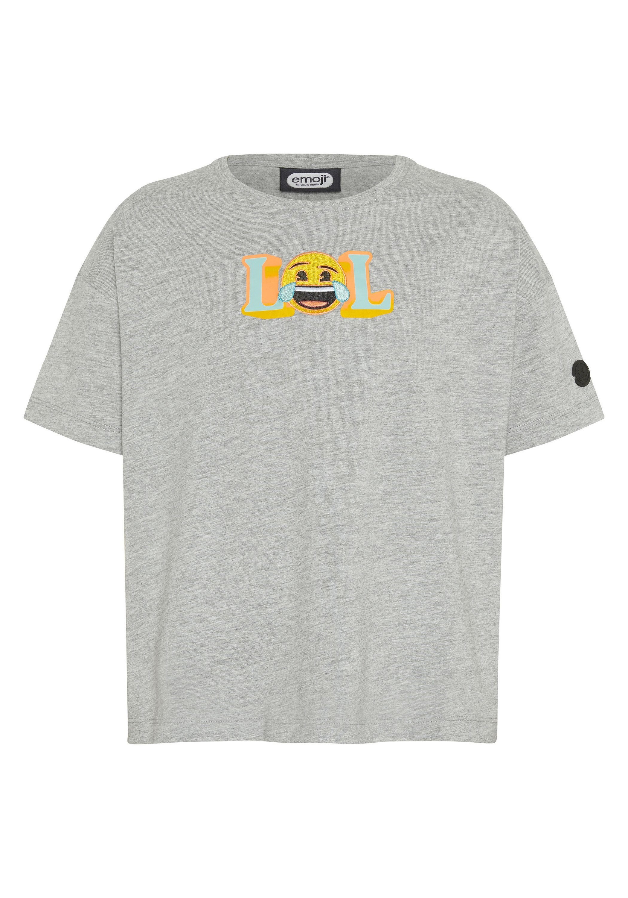 Emoji LOL-Design Print-Shirt im