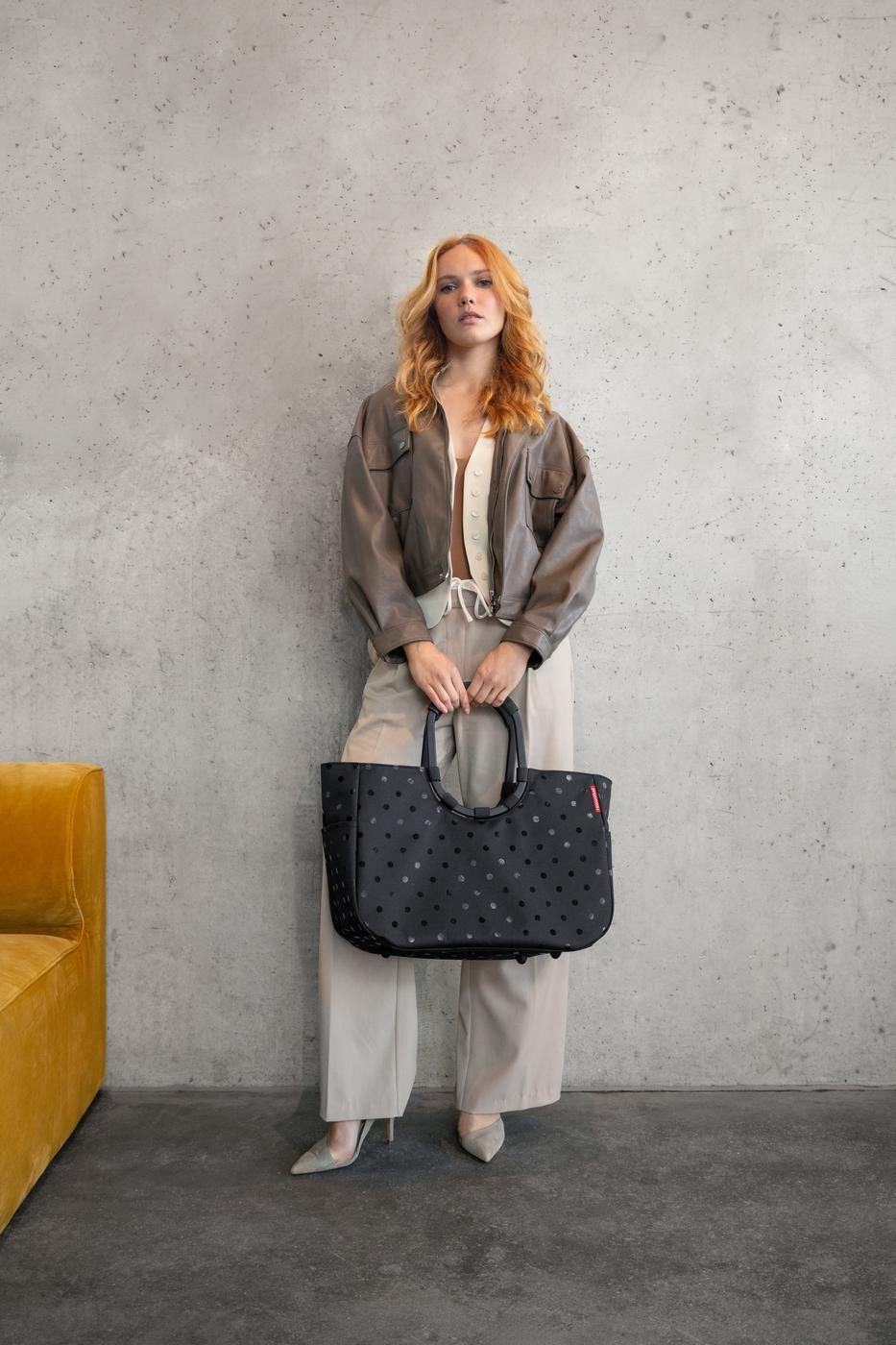 REISENTHEL® Shopper loopshopper L (1-tlg), gepolsterte Griffe, Standfüße, Reißverschlusstasche, Stecktaschen