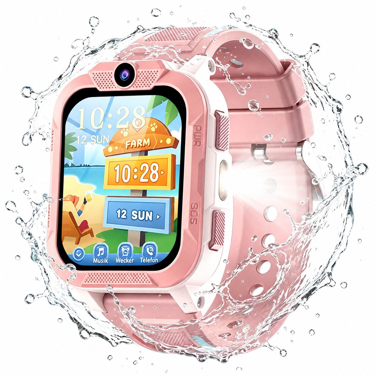 blackview Kinderuhr 2026 mit GPS und Telefon, Kamera-Funktion, Videoanruf Smartwatch, 1,85", GPS+LBS+WiFi, IP68, Knips-Freunde, Perfekte Geschenk für Kinder