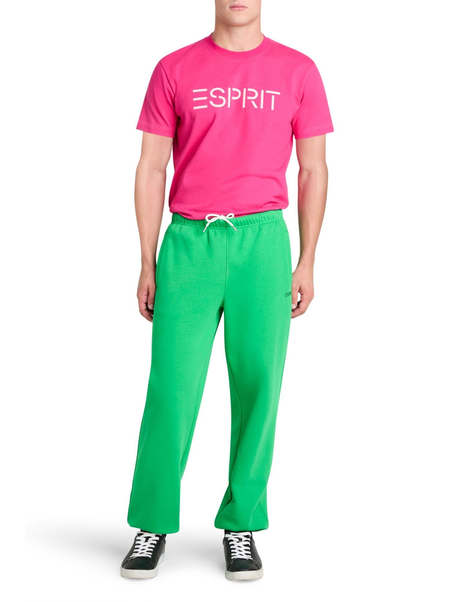 Esprit Baumwollfleece Logo-Sweatpants GREEN aus Jogginghose