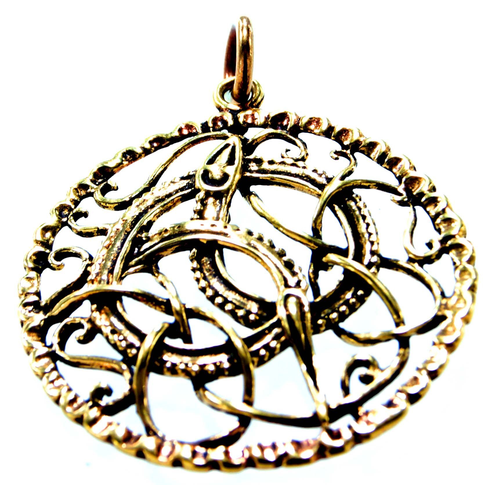 Midgardschlange Leather Kettenanhänger Anhänger großer of Amulett Kiss Schlange Bronze Schlangen Midgard
