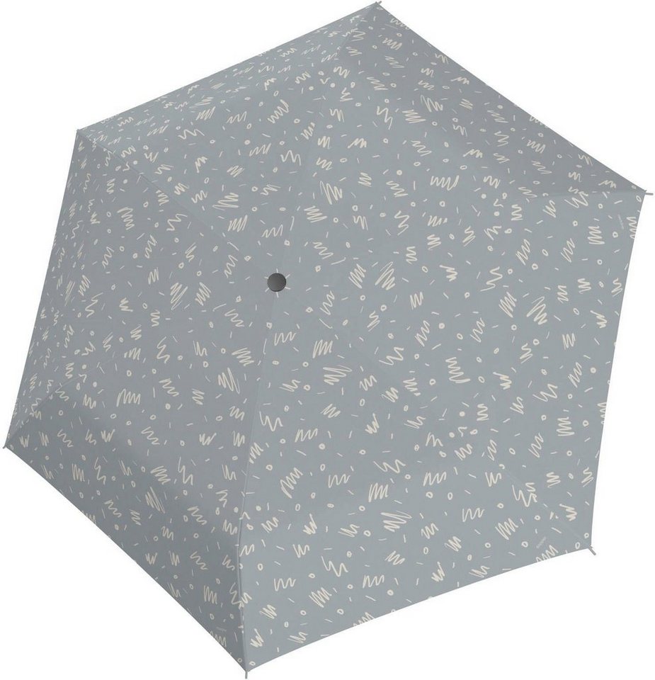 doppler® Taschenregenschirm zero,99 Minimally, cool grey, Öffnen und  Schließen ist ohne Kraftaufwand möglich