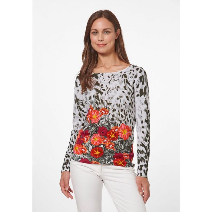 MADELEINE Strickpullover Pullover mit Unikat-Print