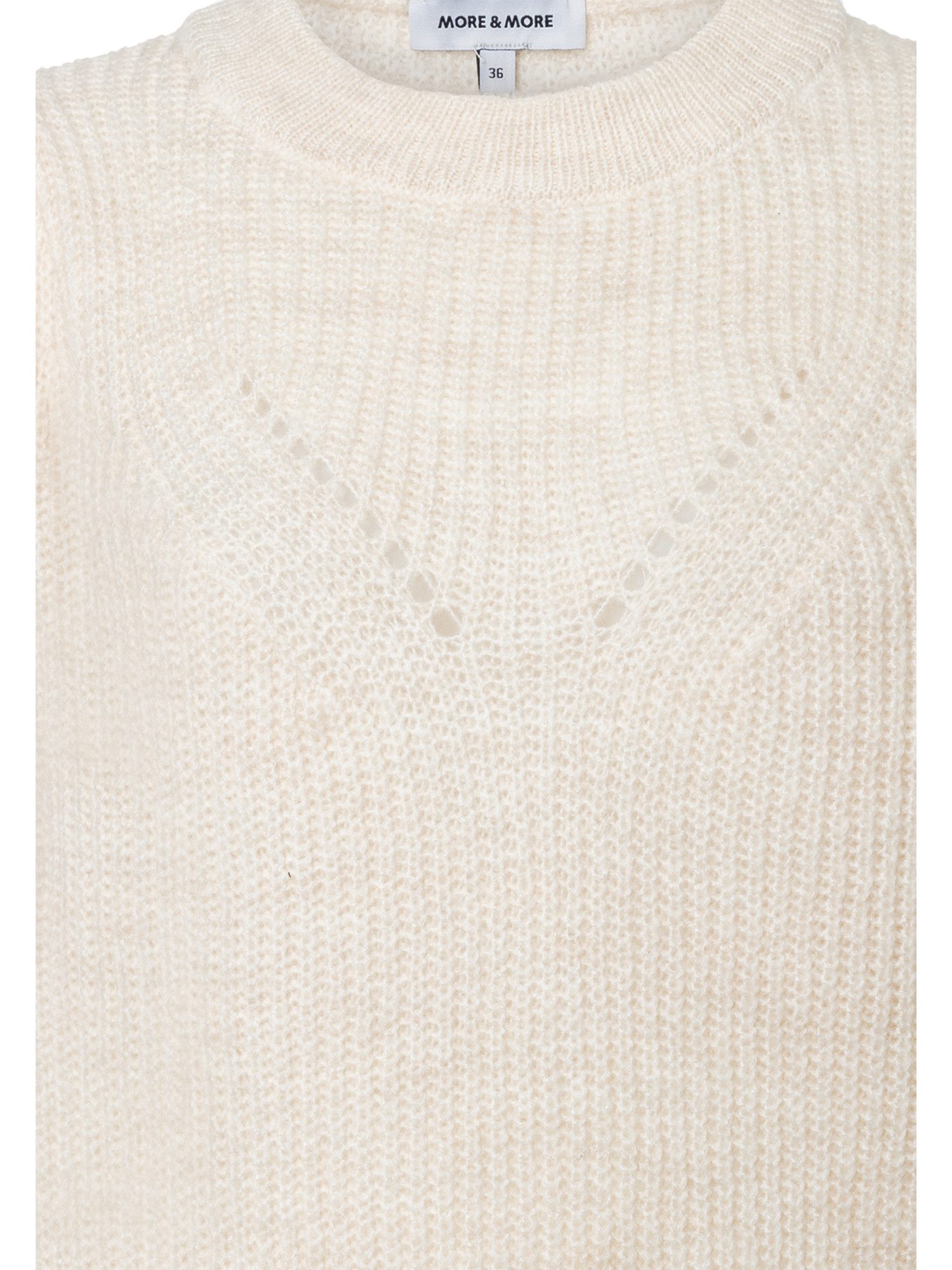 MORE&MORE Rundhalspullover kuscheliger Rippstrickpullover