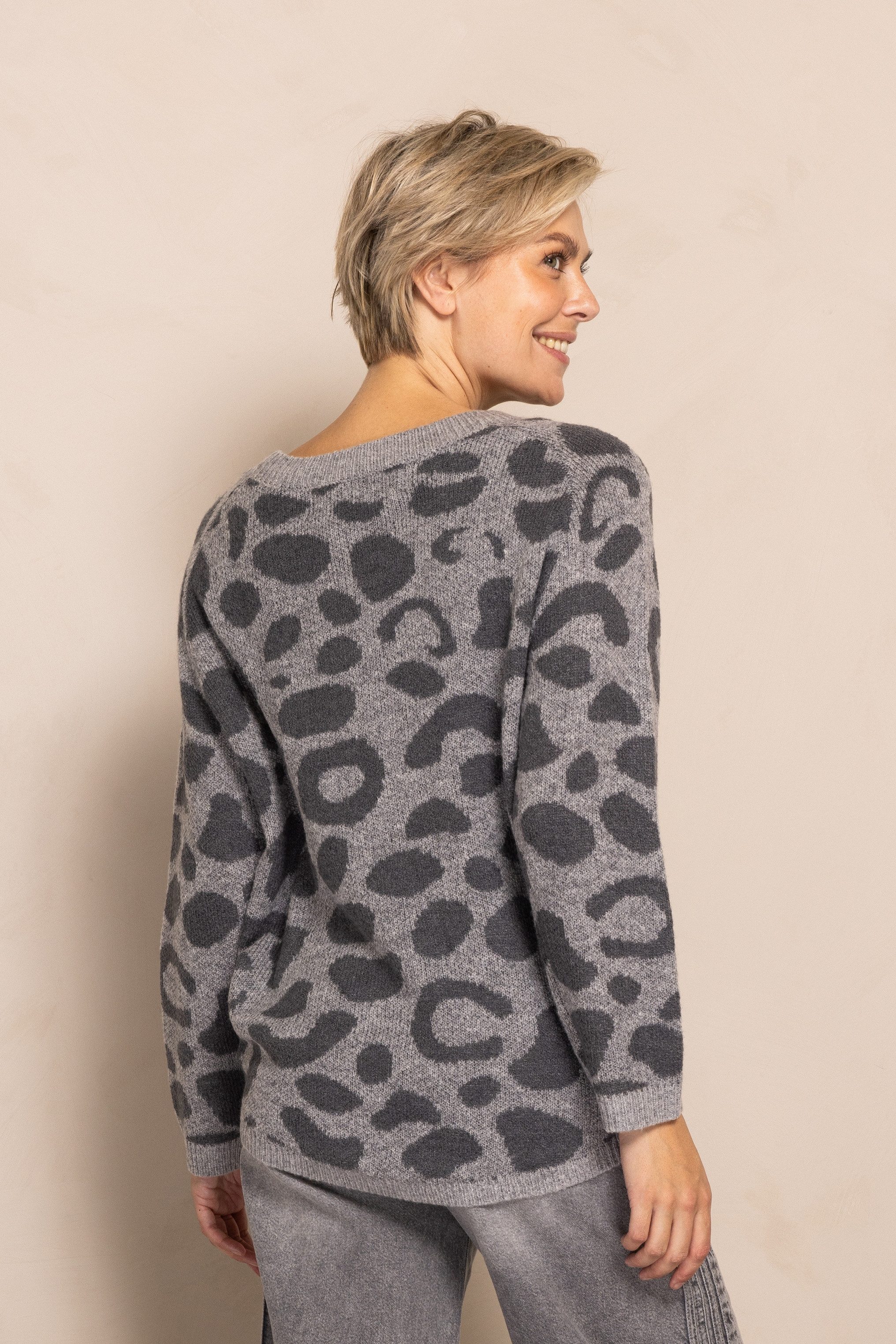 Zhrill Strickpullover ZHISABELLA Leoparden Muster, Regular günstig online kaufen