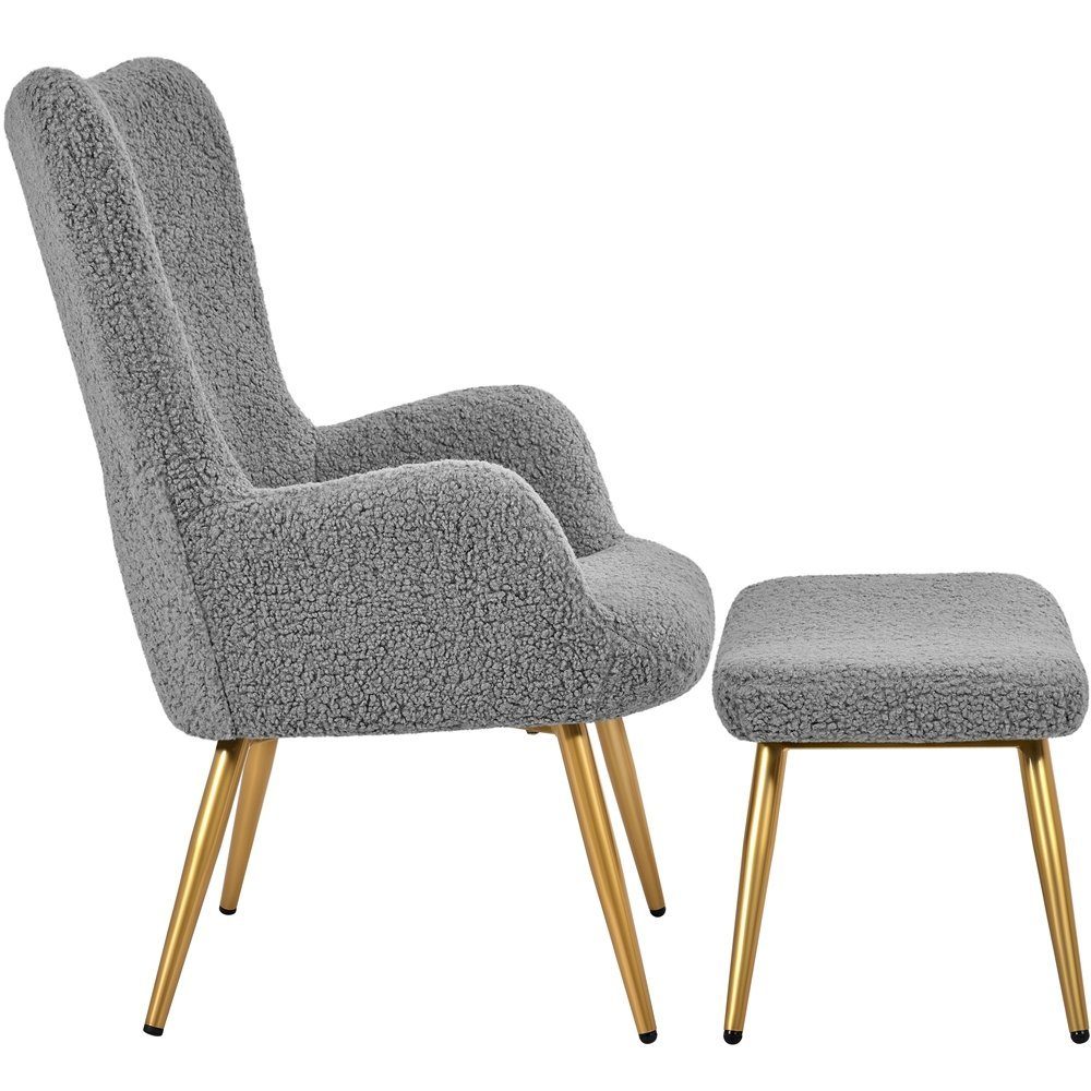 Yaheetech Relaxsessel Ohrensessel mit Hocker, Loungesessel mit Klappbarer R günstig online kaufen