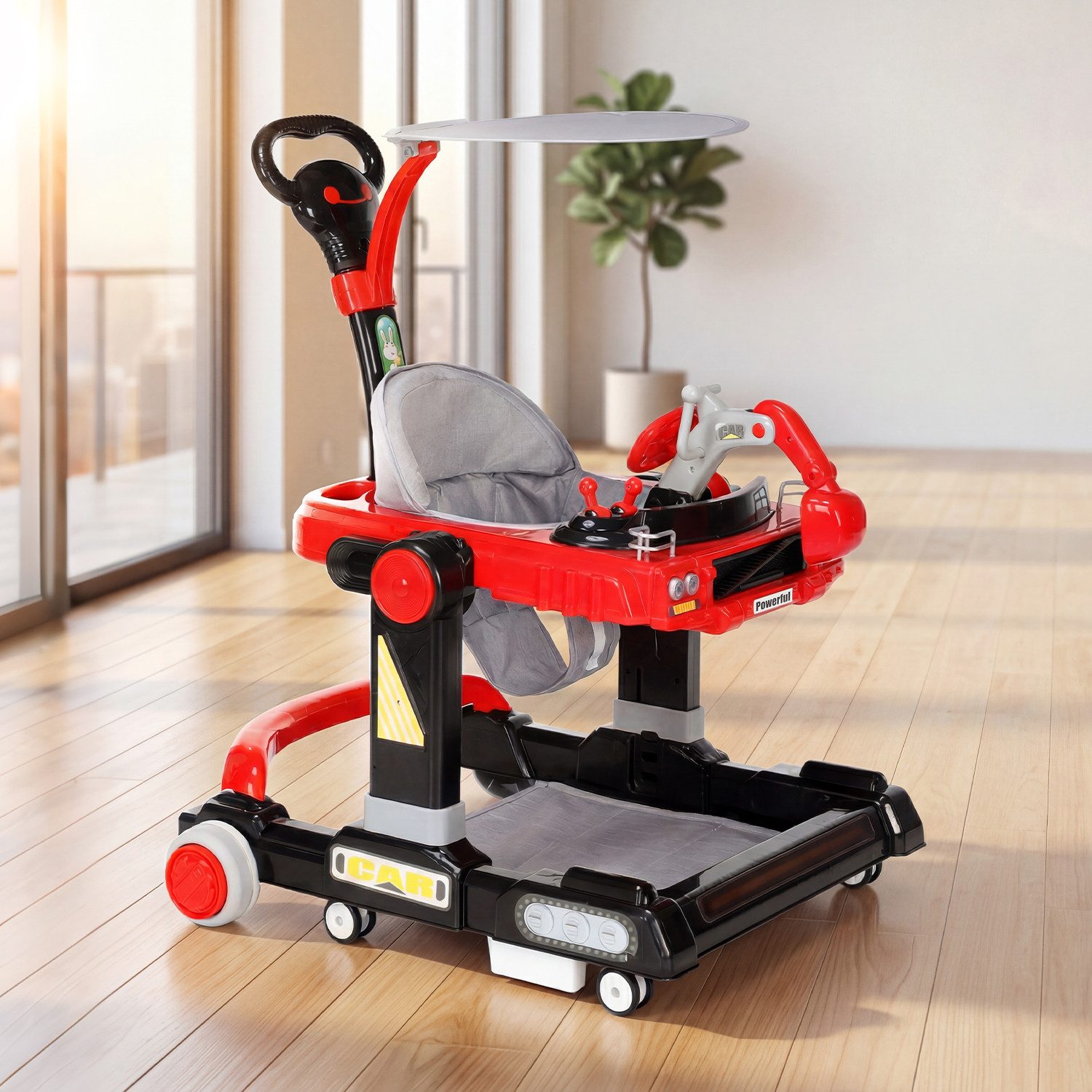 oyajia Lauflernhilfe 4in1 Lauflernhilfe Babywalker Spiel, mit Musik, Licht, ab 6 Monaten
