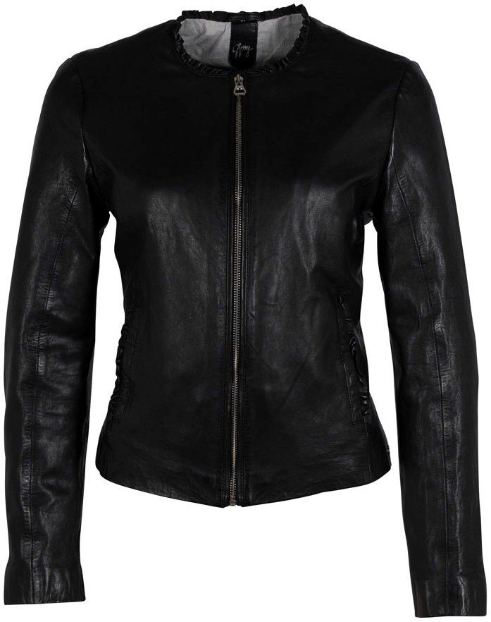 Lederjacke eleganten mit Gipsy RF GWZalina Rüschen black