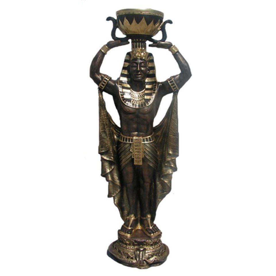 JVmoebel Skulptur Skulptur Egyptian Pharao Ägyptische Statue Figur Vase Statuen Skulpturen 130 cm