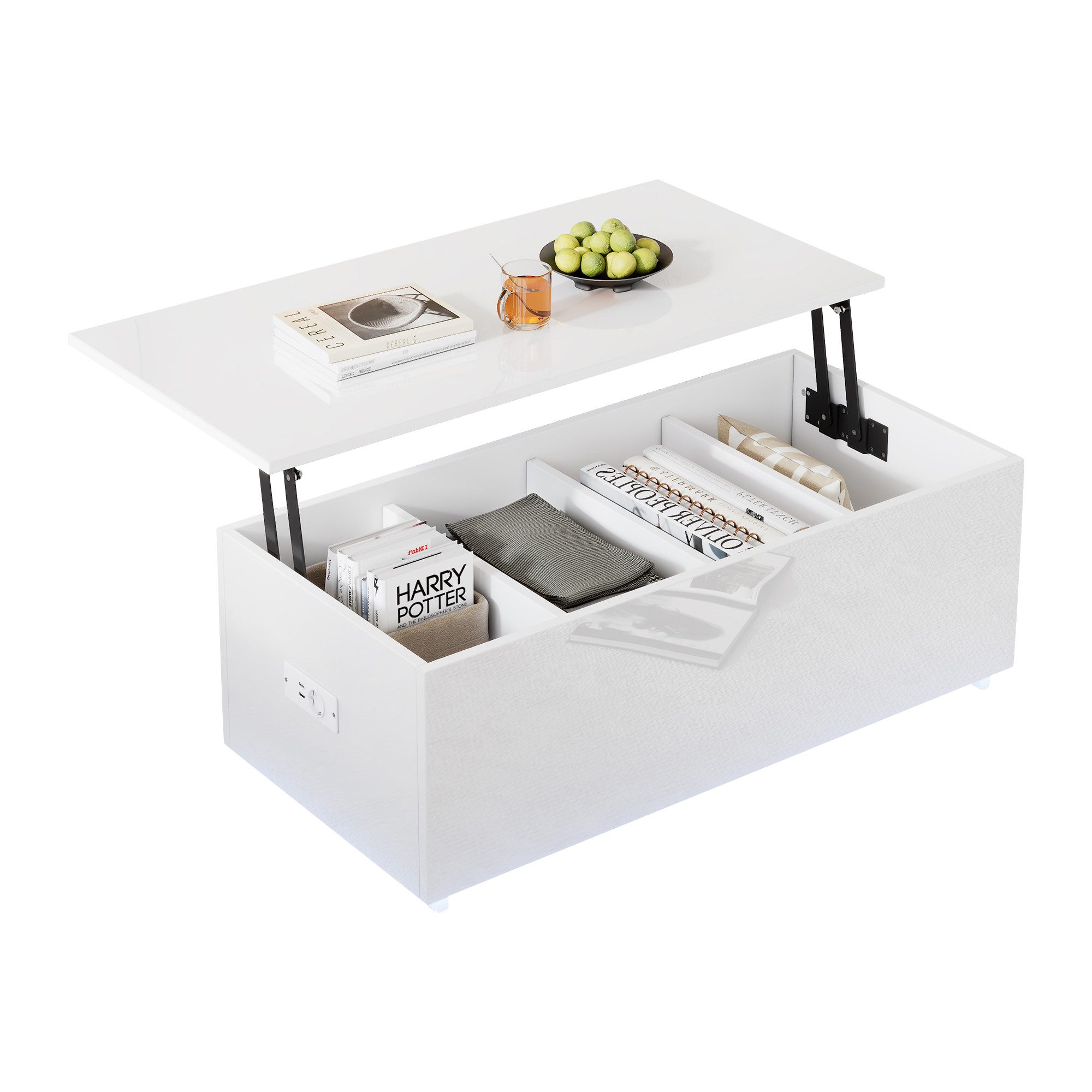 HAUSS SPOLE Couchtisch Hochglanz-Couchtisch mit LED-Beleuchtung, günstig online kaufen